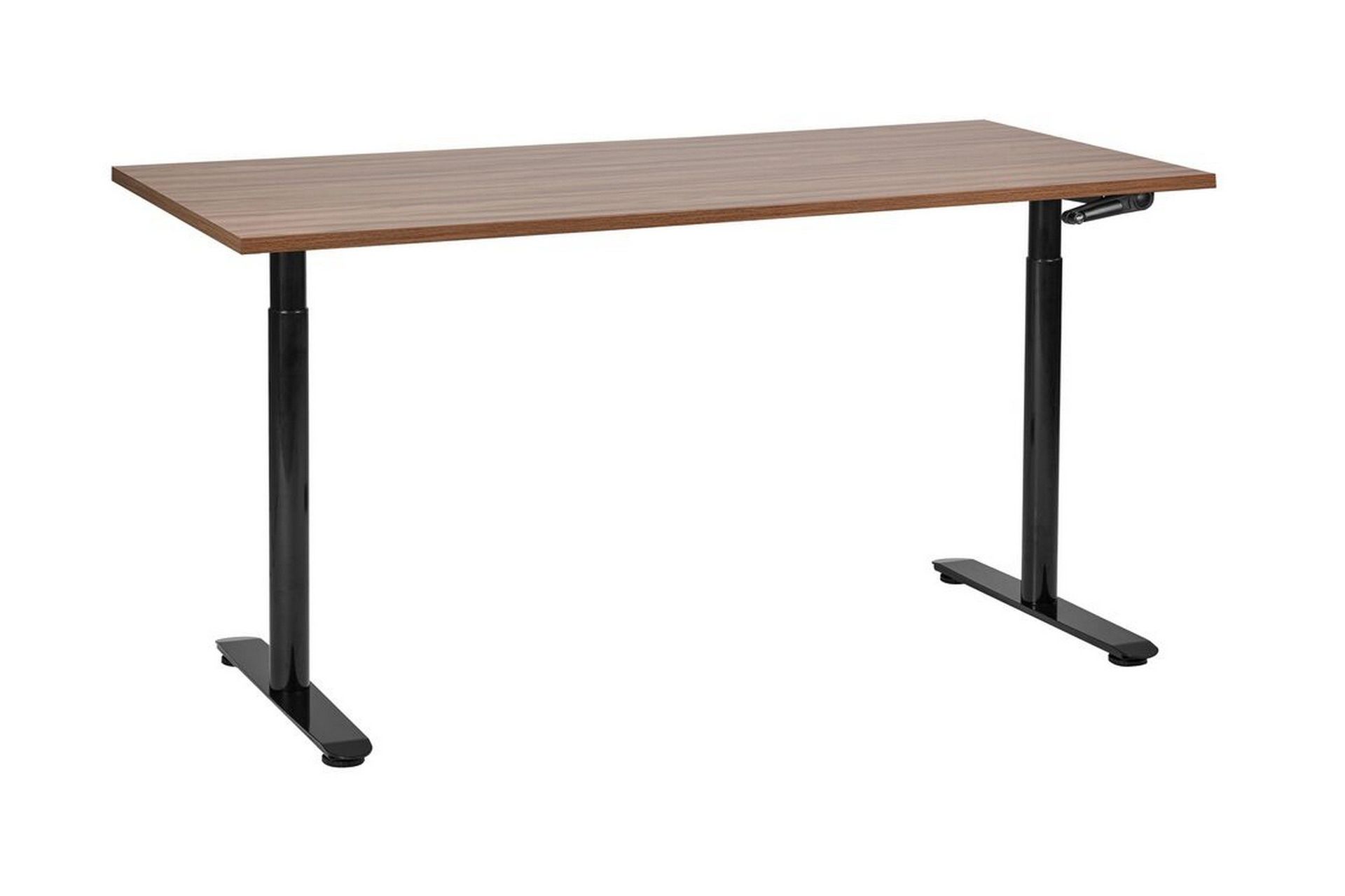 Banner Skrivbord 72x160 cm - M&ouml;rkt tr&auml;/Svart