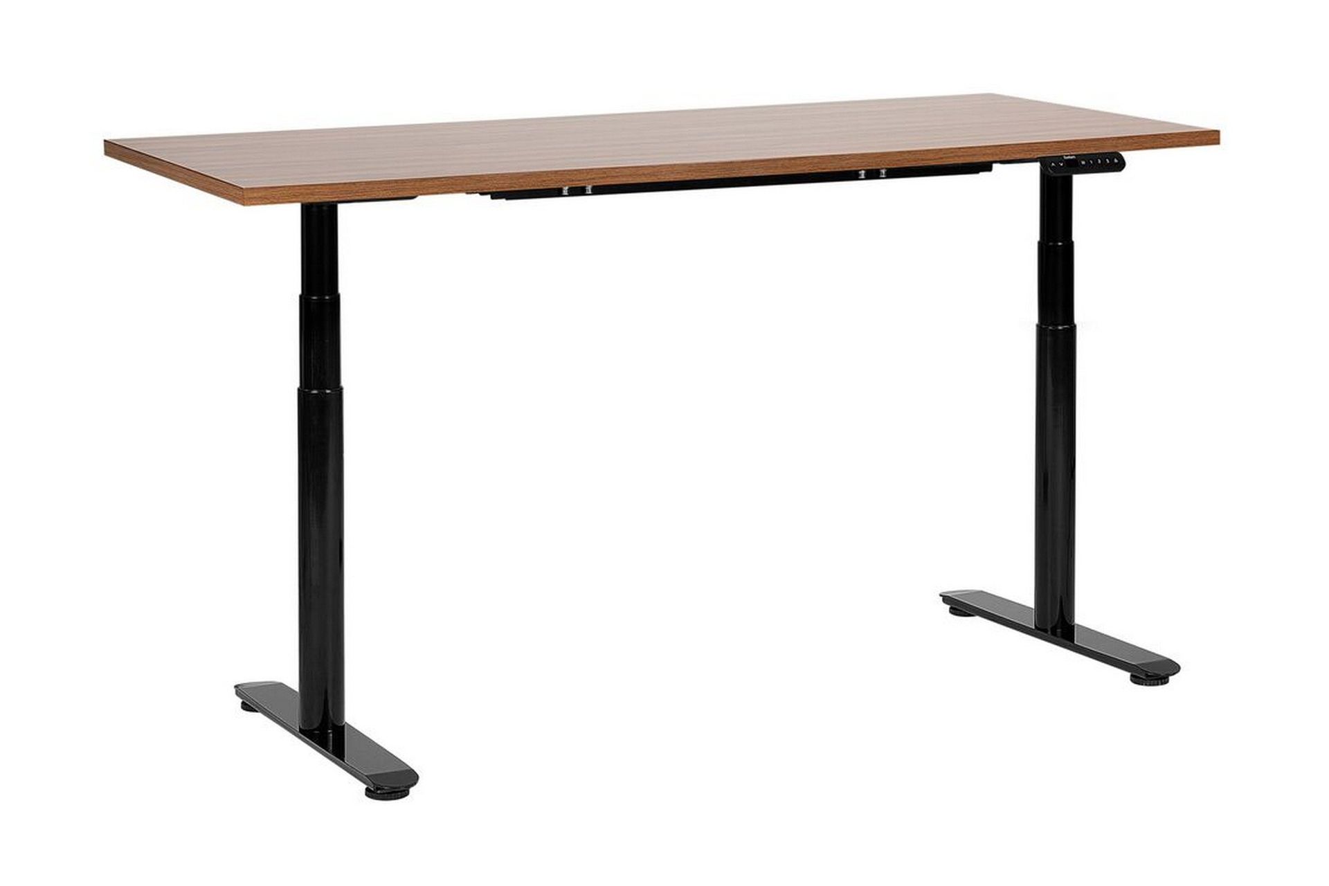 Banner Skrivbord 72x160 cm - M&ouml;rkt tr&auml;/Svart