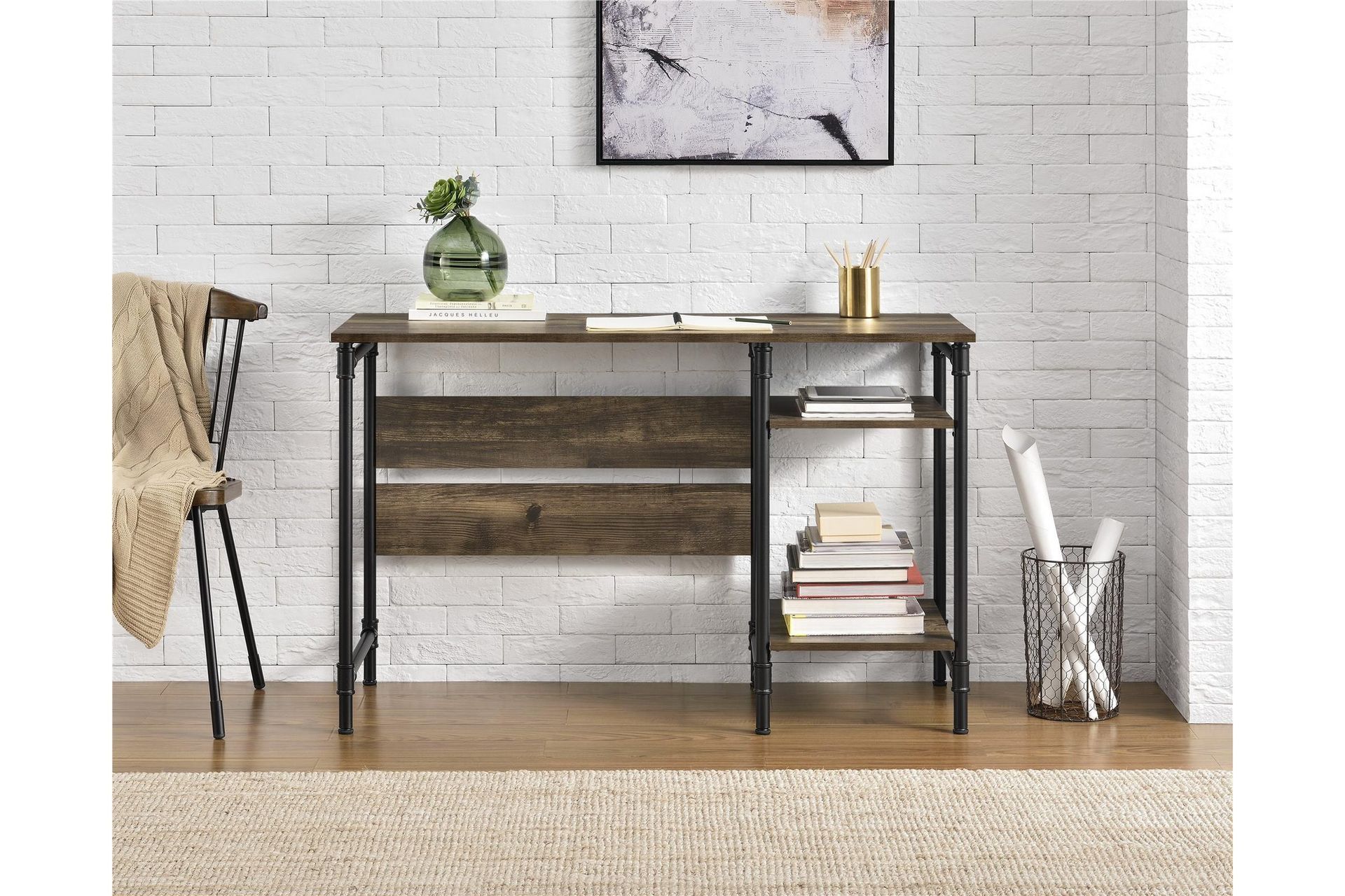 Bradford Skrivbord 120 cm M&ouml;rkbrun - Queer Eye