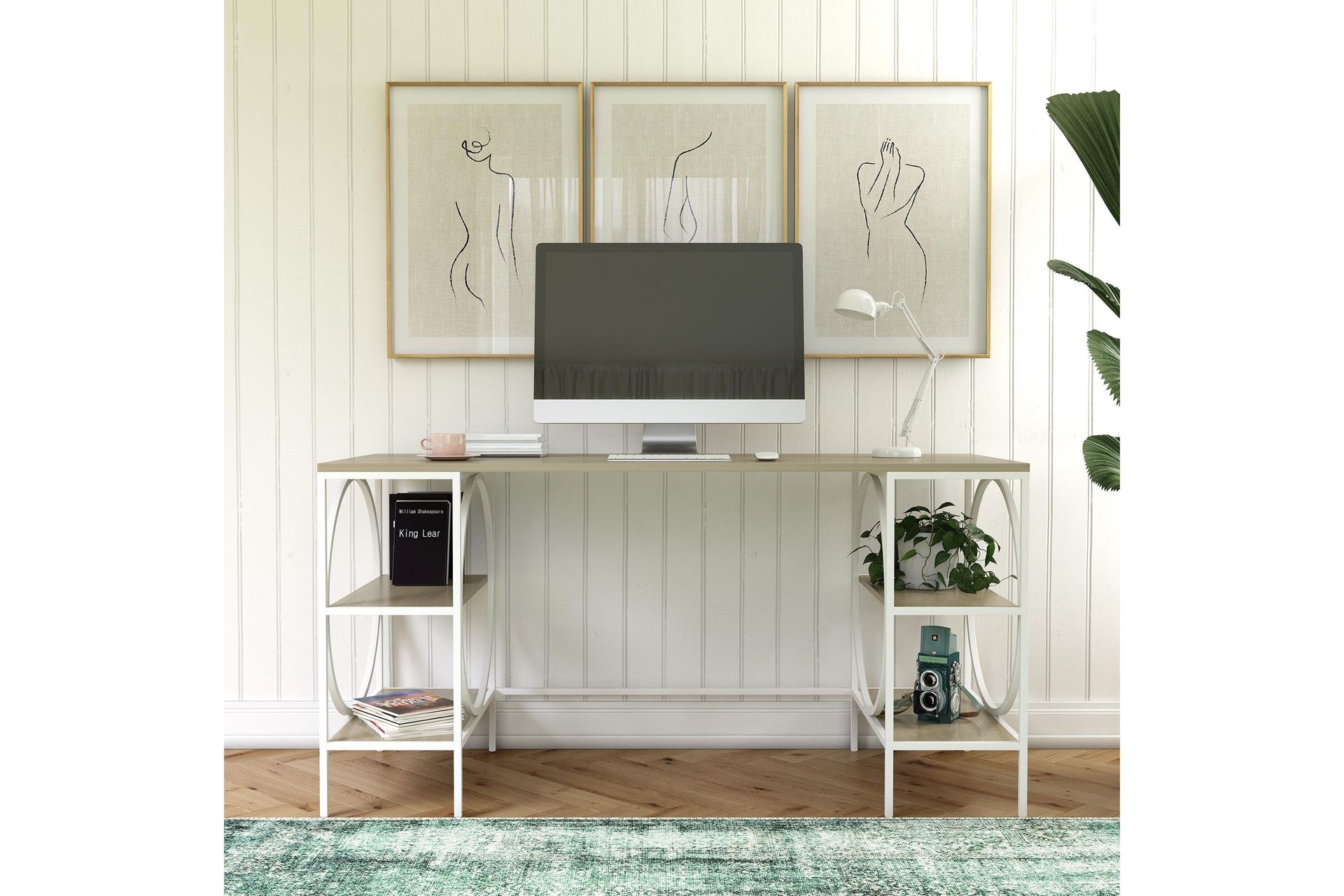 Cambridge Skrivbord 152 cm Brun - Dorel Home