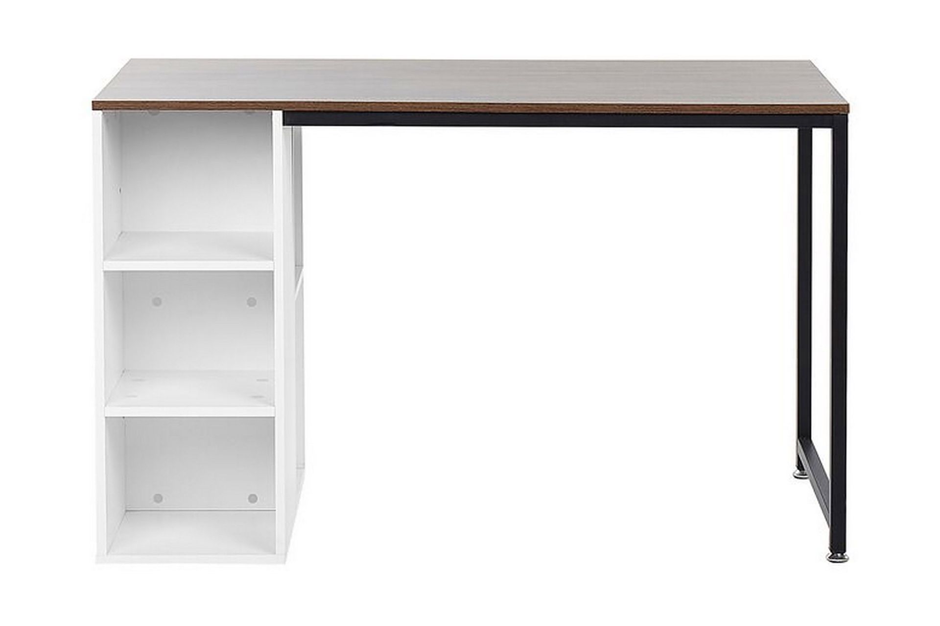 Dese Skrivbord 120 cm med Förvaring - Mörkt Trä/Vit