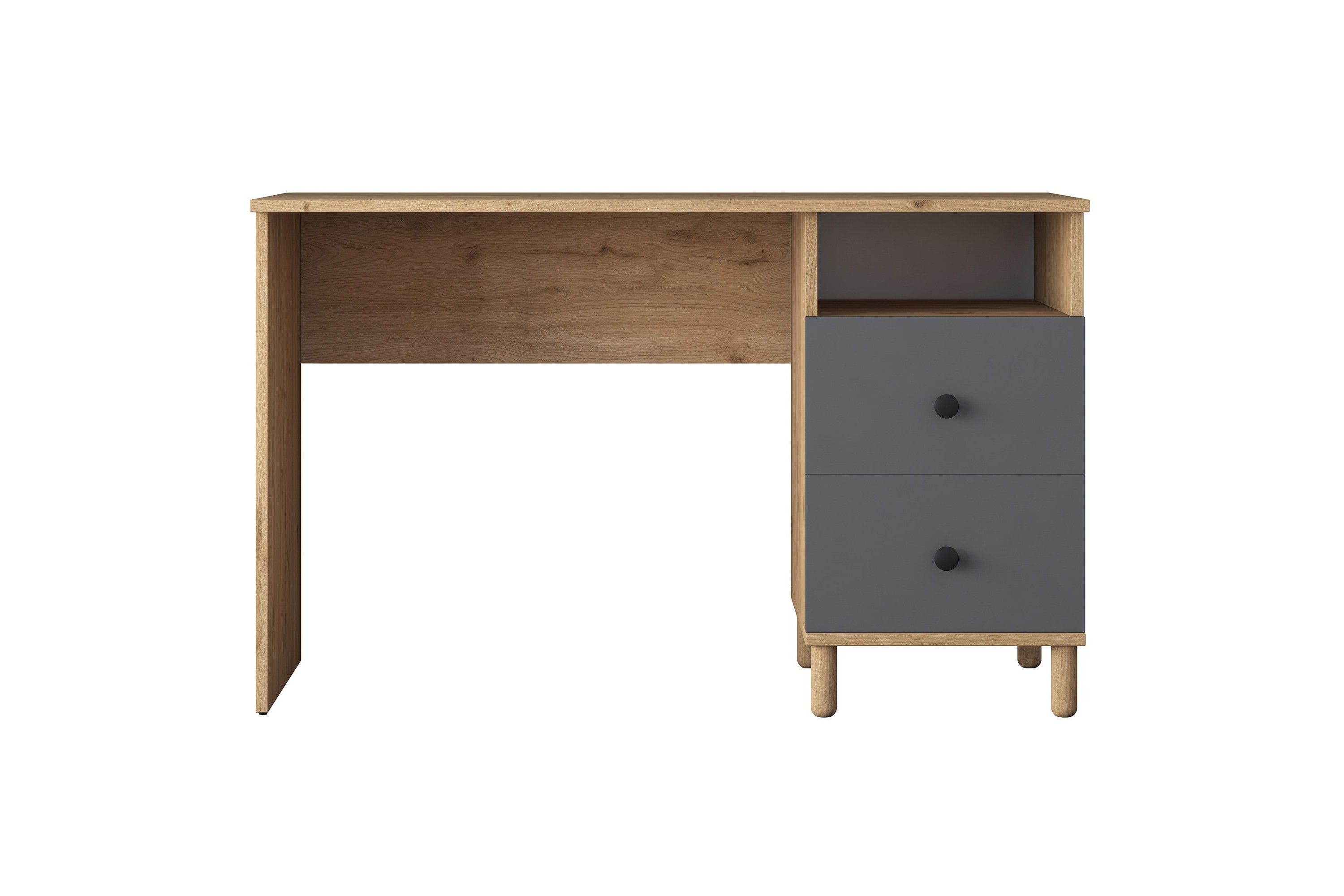 skrivbord eireann 50x120 cm - valnöt/antracit