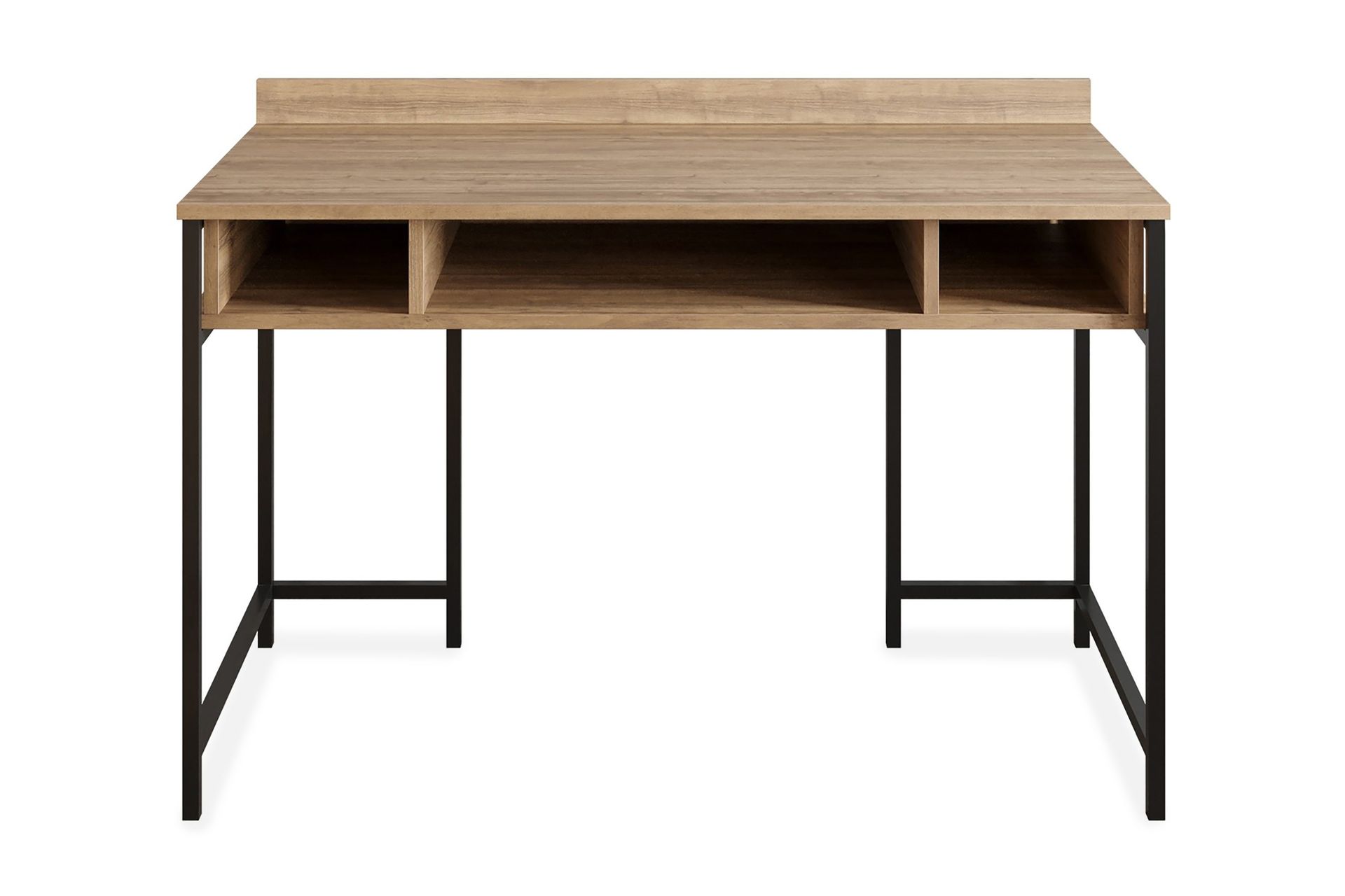 Fagersanna Skrivbord 120 cm med F&ouml;rvaring Hyllor - Svart