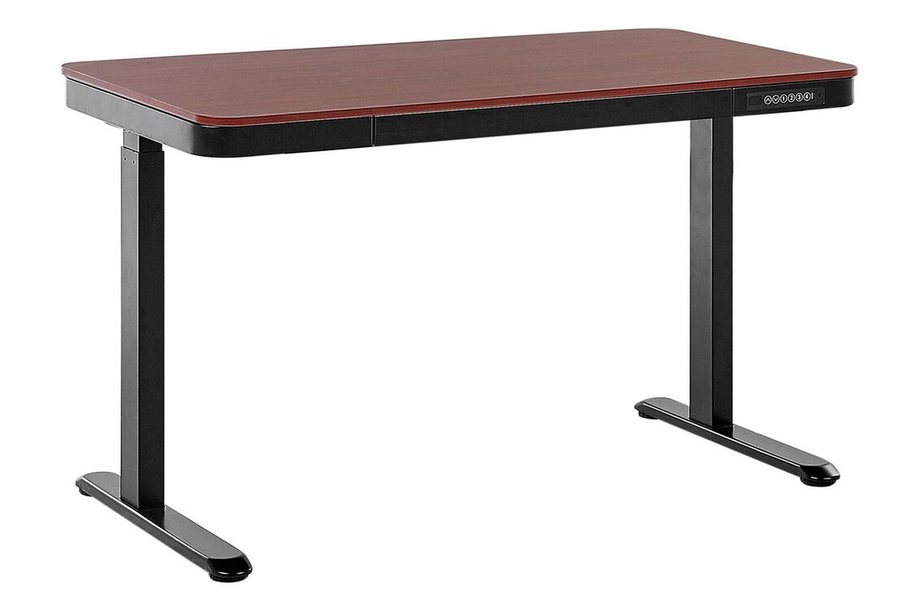 farhan skrivbord 60x120 cm - mörkt trä/svart