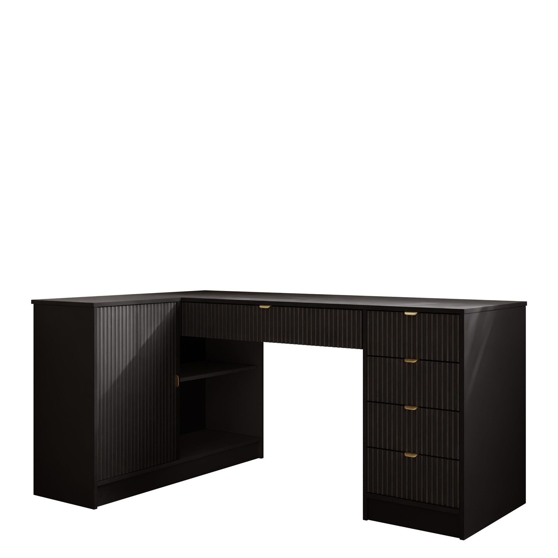 Gudelia Skrivbord 158 cm - svart