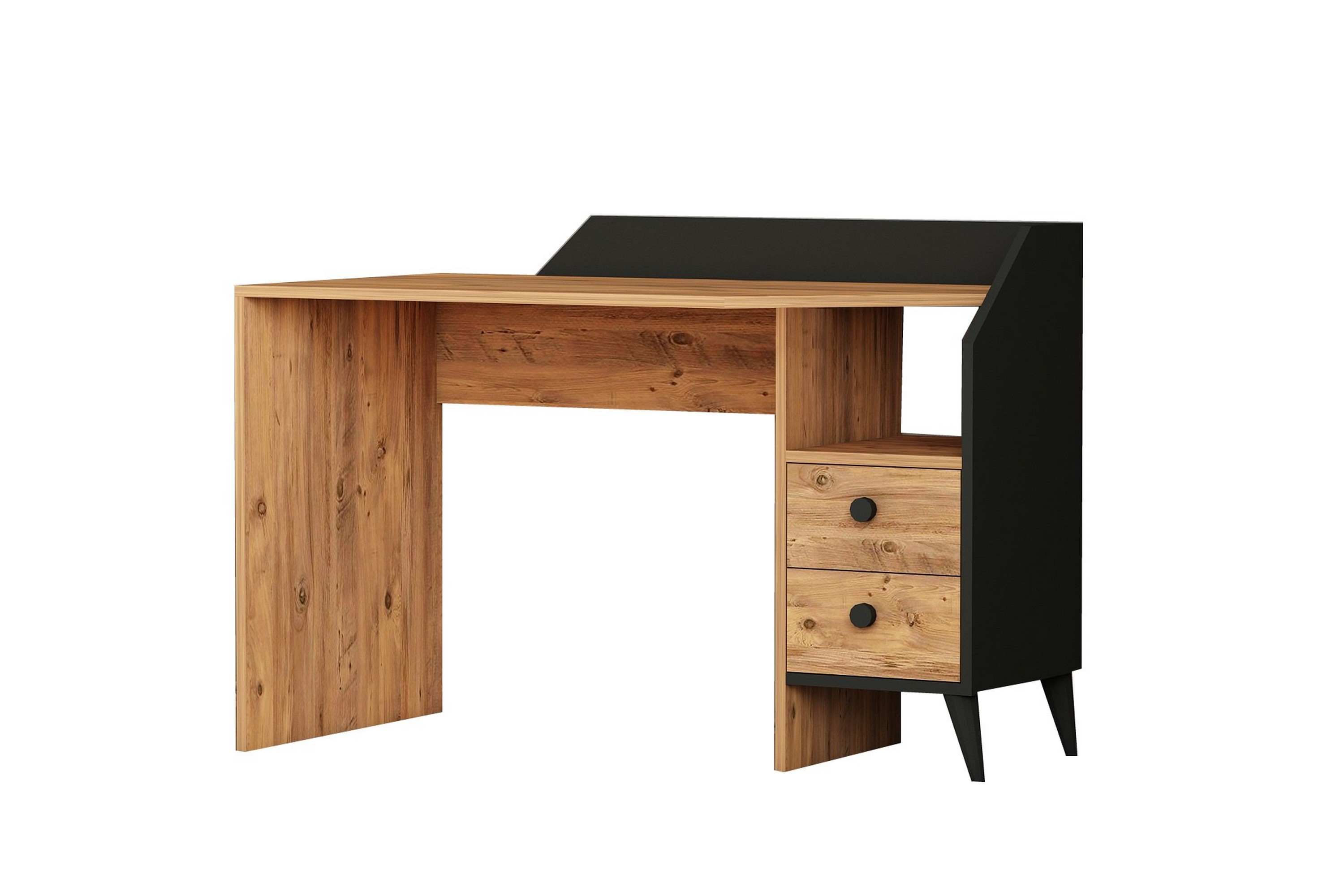 Skrivbord Hafing 120x55 cm MörkblåSvart Hanah Home