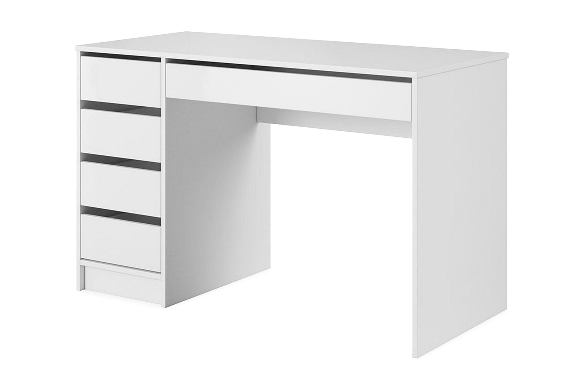 Harland Skrivbord 120 cm med 5 Förvaringslådor - Vit