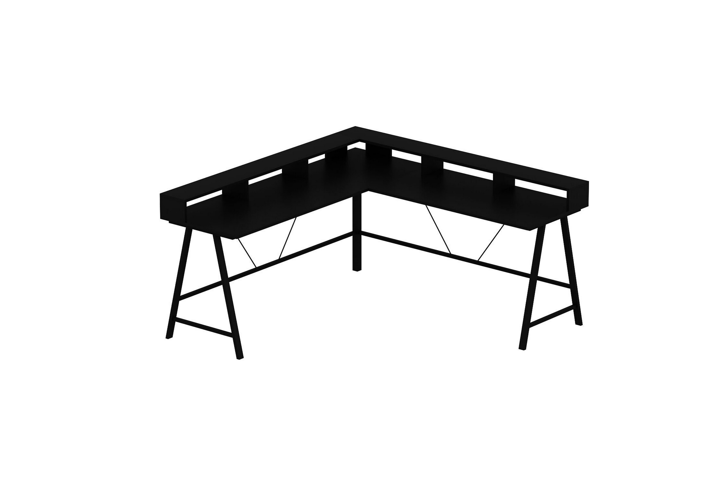 Hörnskrivbord Nagender Svart