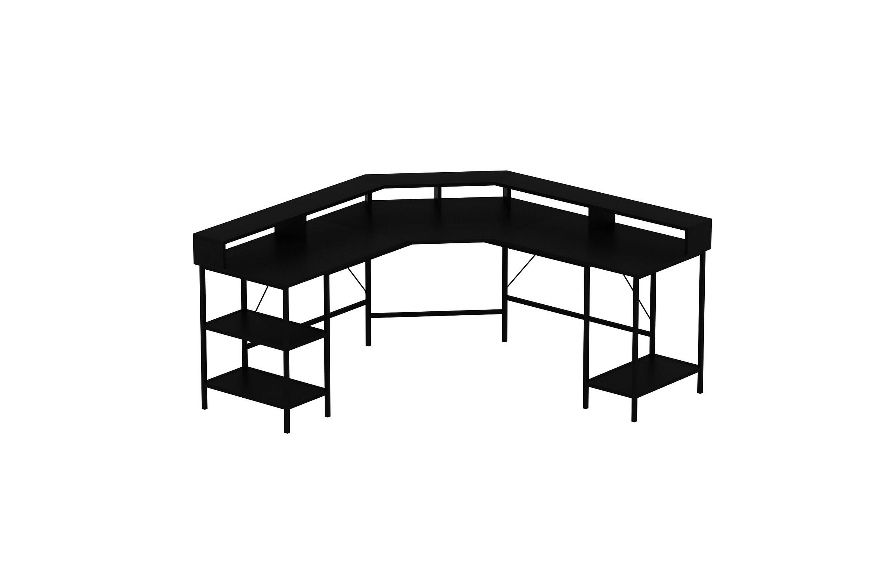 Hörnskrivbord Naina Svart