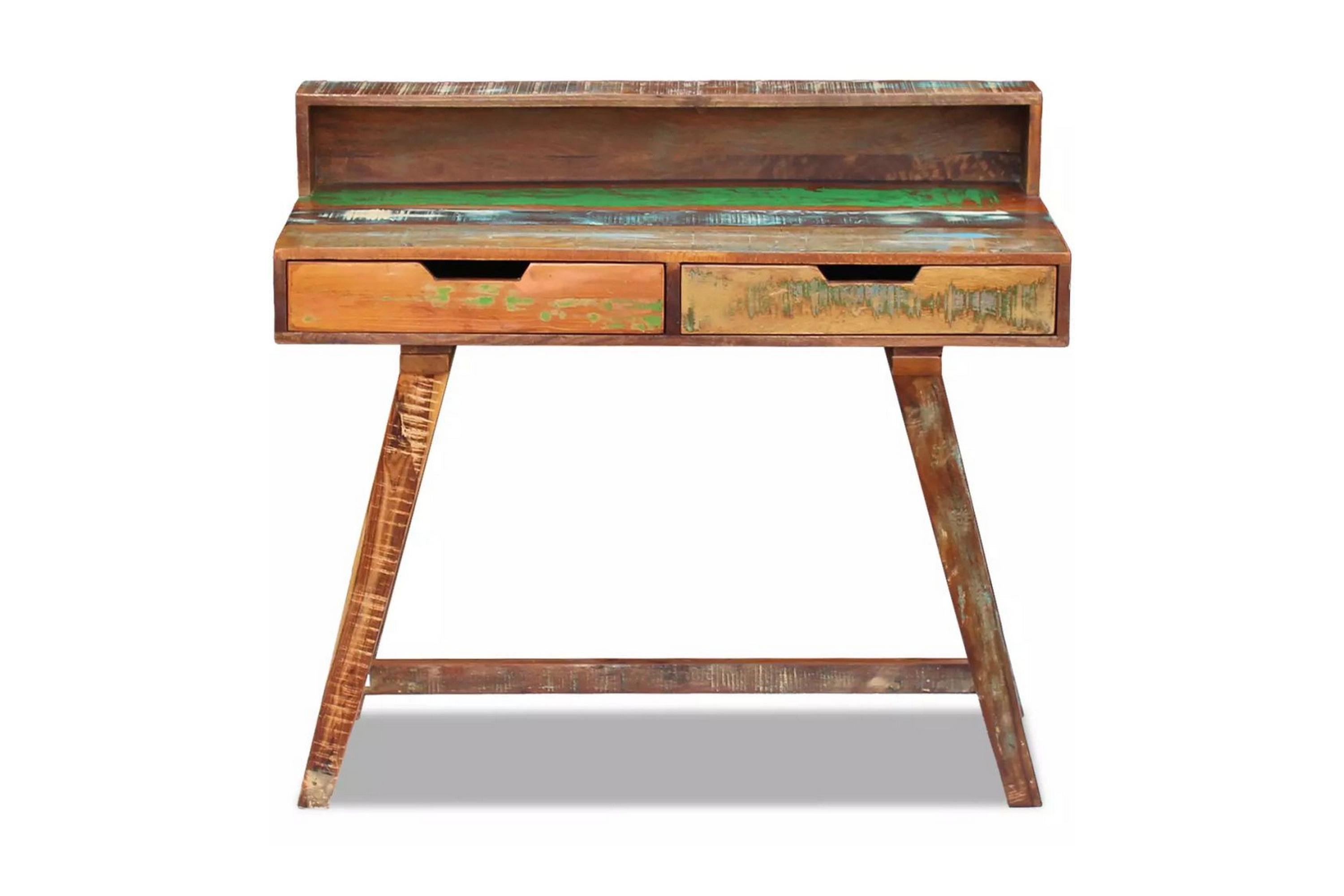 Skrivbord i massivt återvunnet trä - Flerfärgad 243270