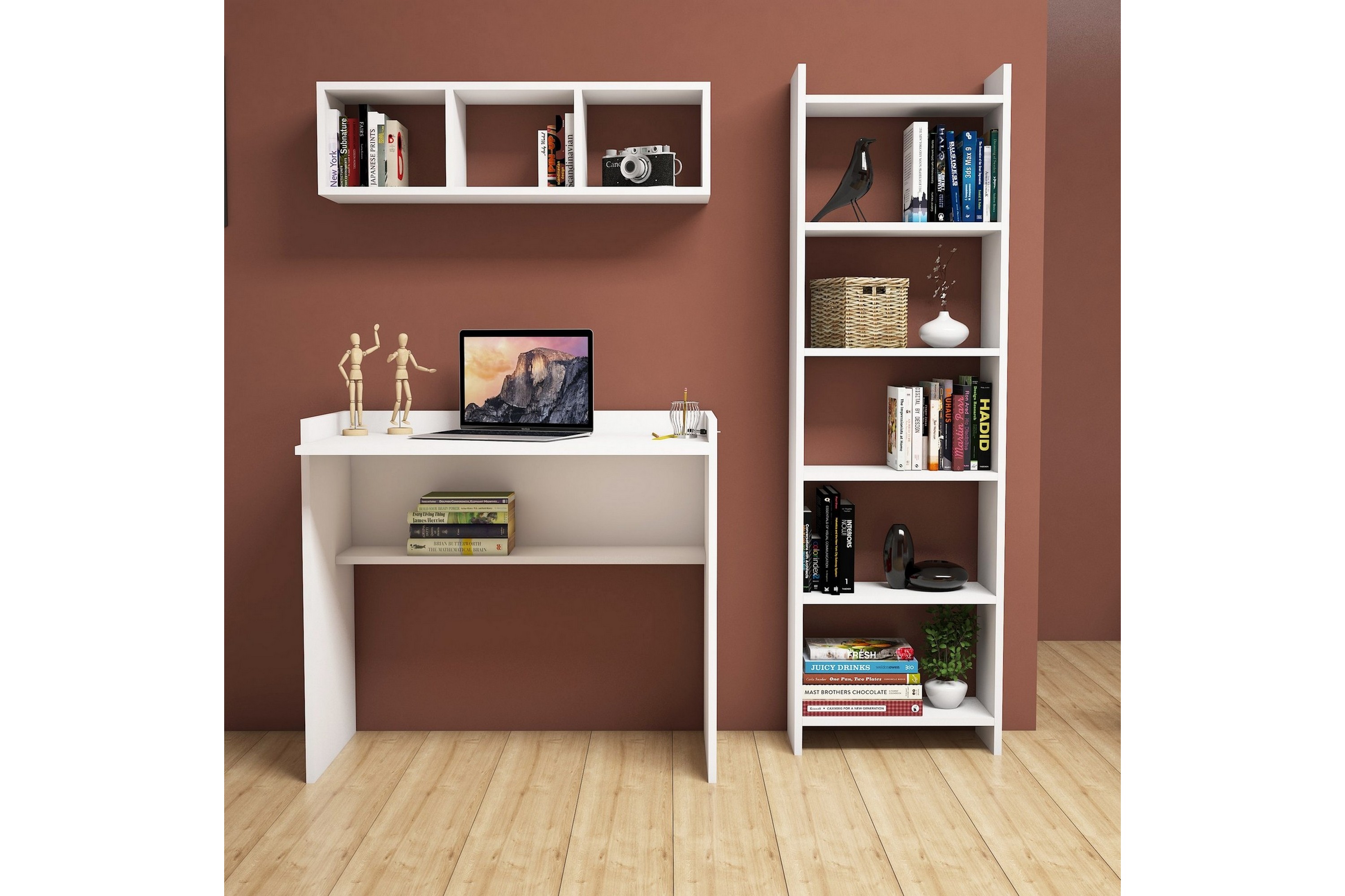 Kontorsmöbelset Chalaban 90 cm Vit