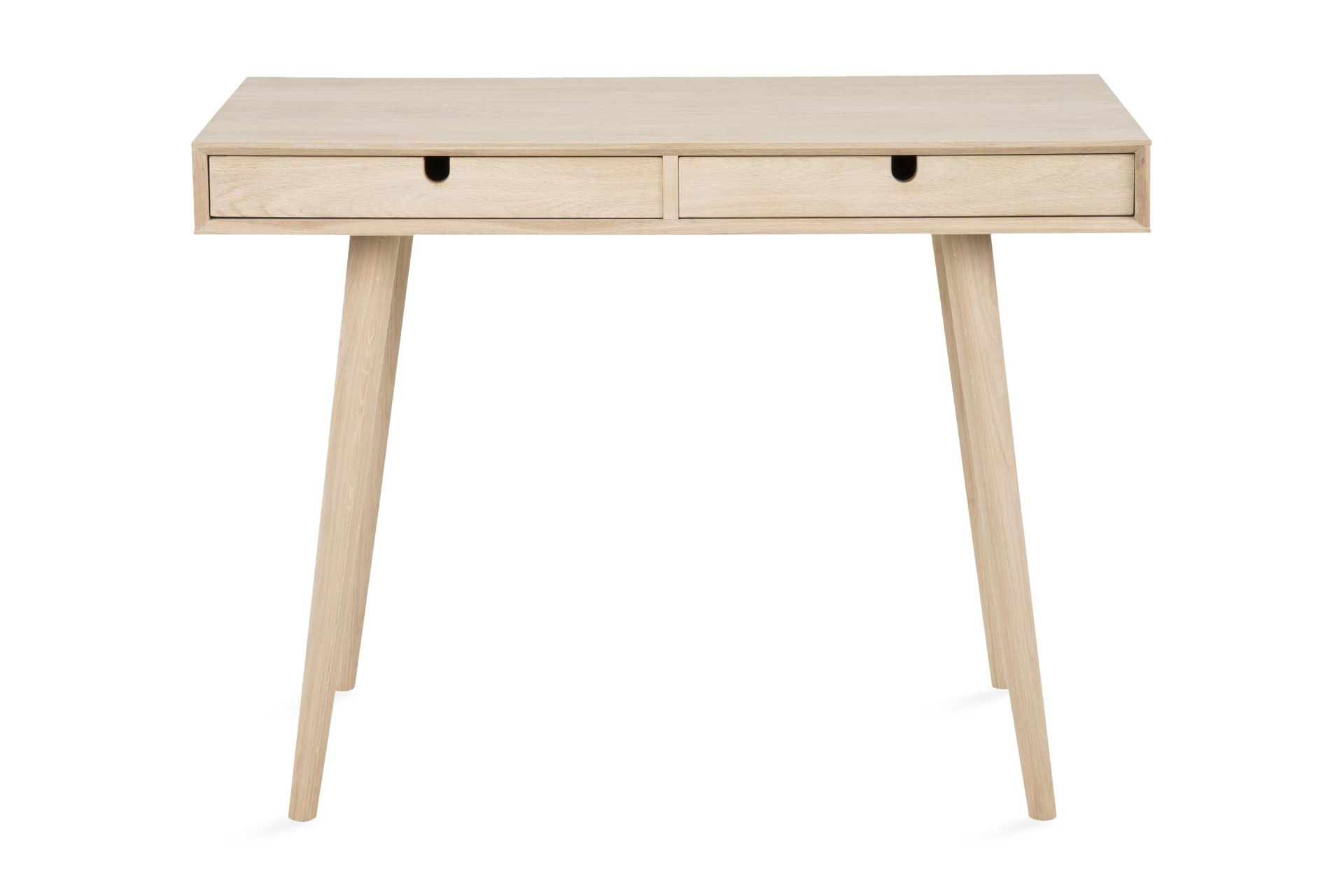 myrviken skrivbord 100 cm med förvaring 2 lådor - vitlaserad ek