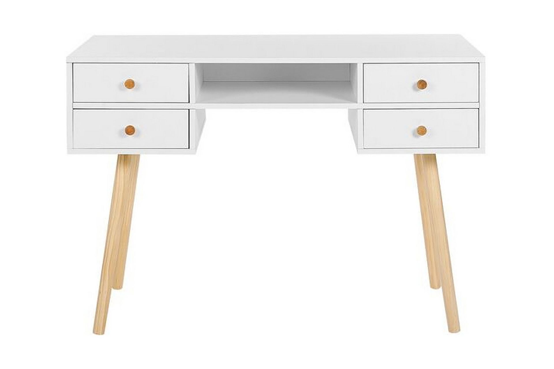 Skrivbord 110 x 55 cm vit LEVIN - Vit