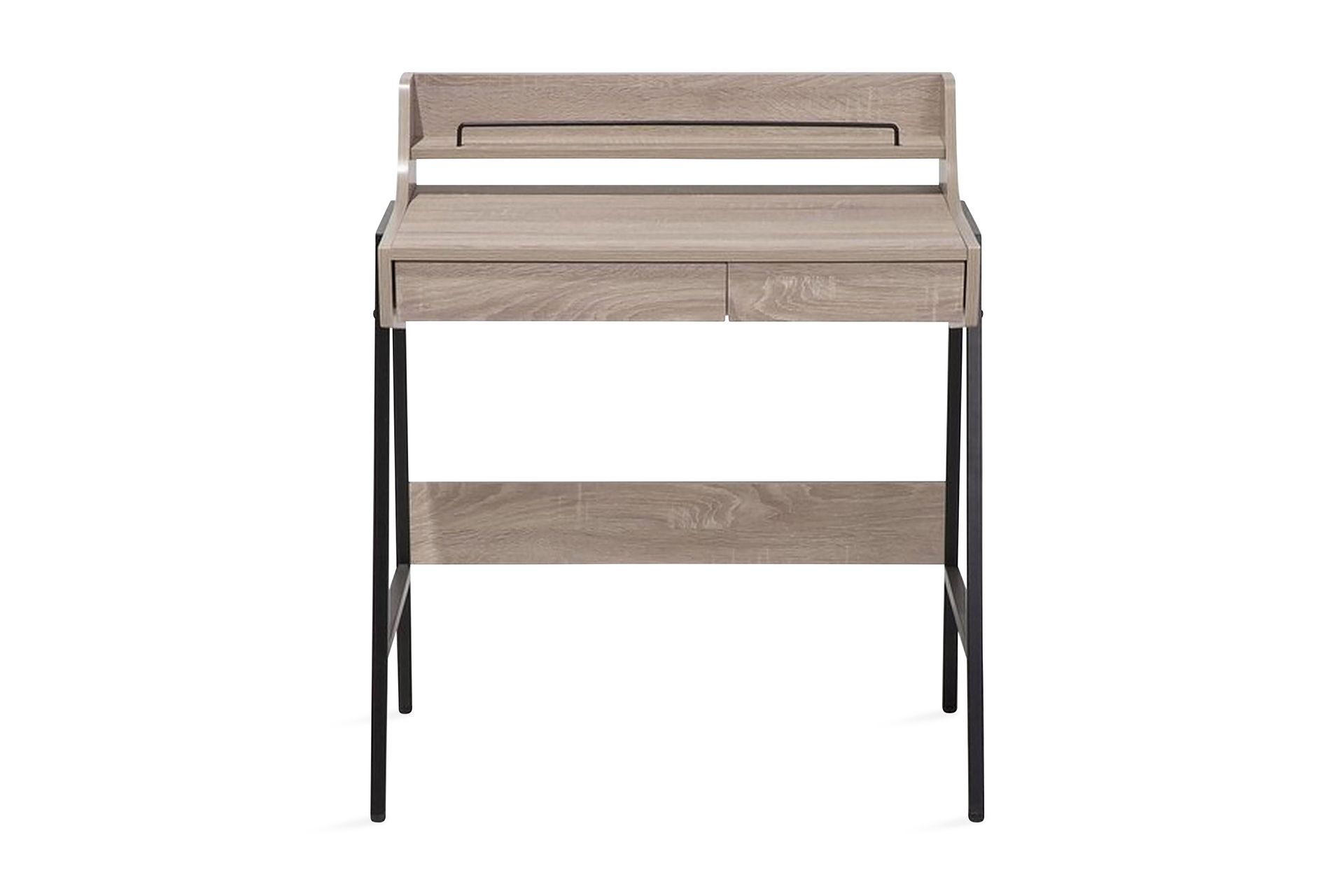 Skrivbord Broxeele 77 cm med F&ouml;rvaring - Tr&auml;/Natur