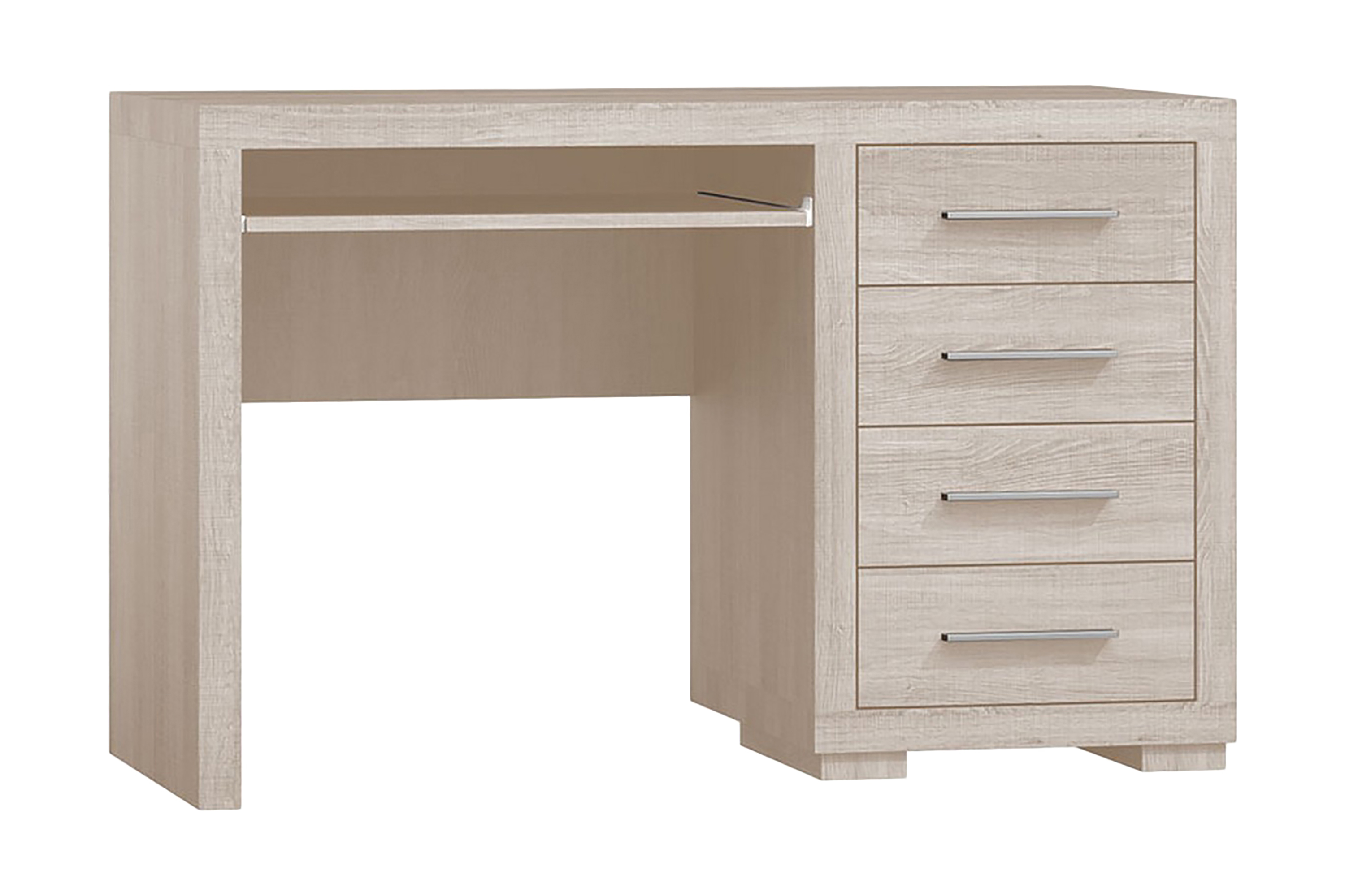 Skrivbord Ciborro 120 cm med Förvaring 4 Lådor Beige/Grå