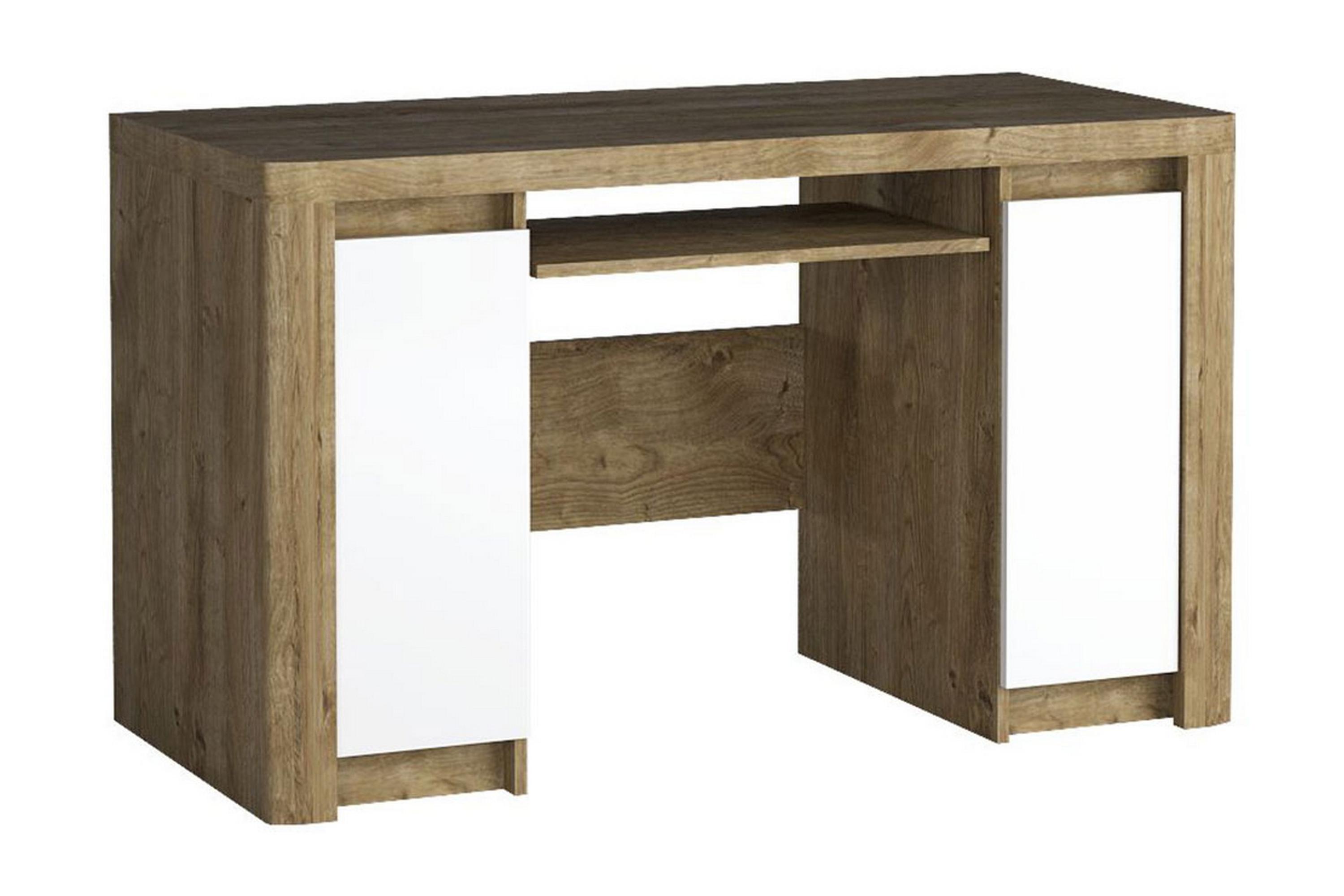 Skrivbord Domasco 130 cm med Förvaring 2 Skåp TräVit