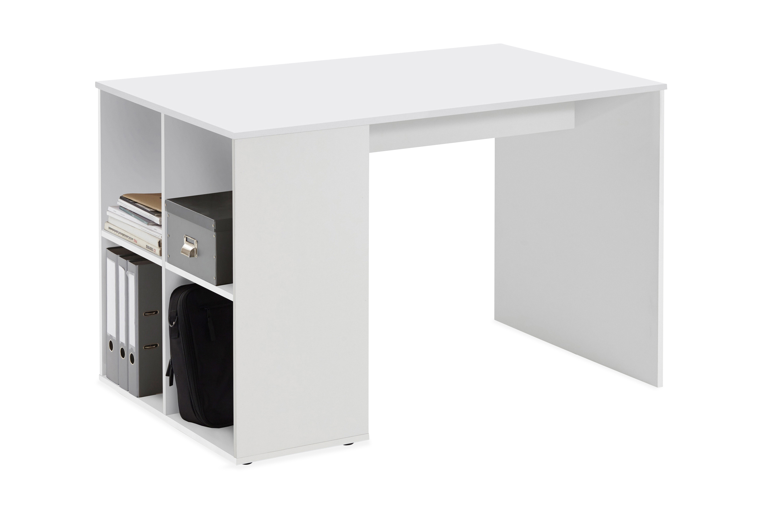 Skrivbord Evania 117 cm med Förvaring Hyllor Vit