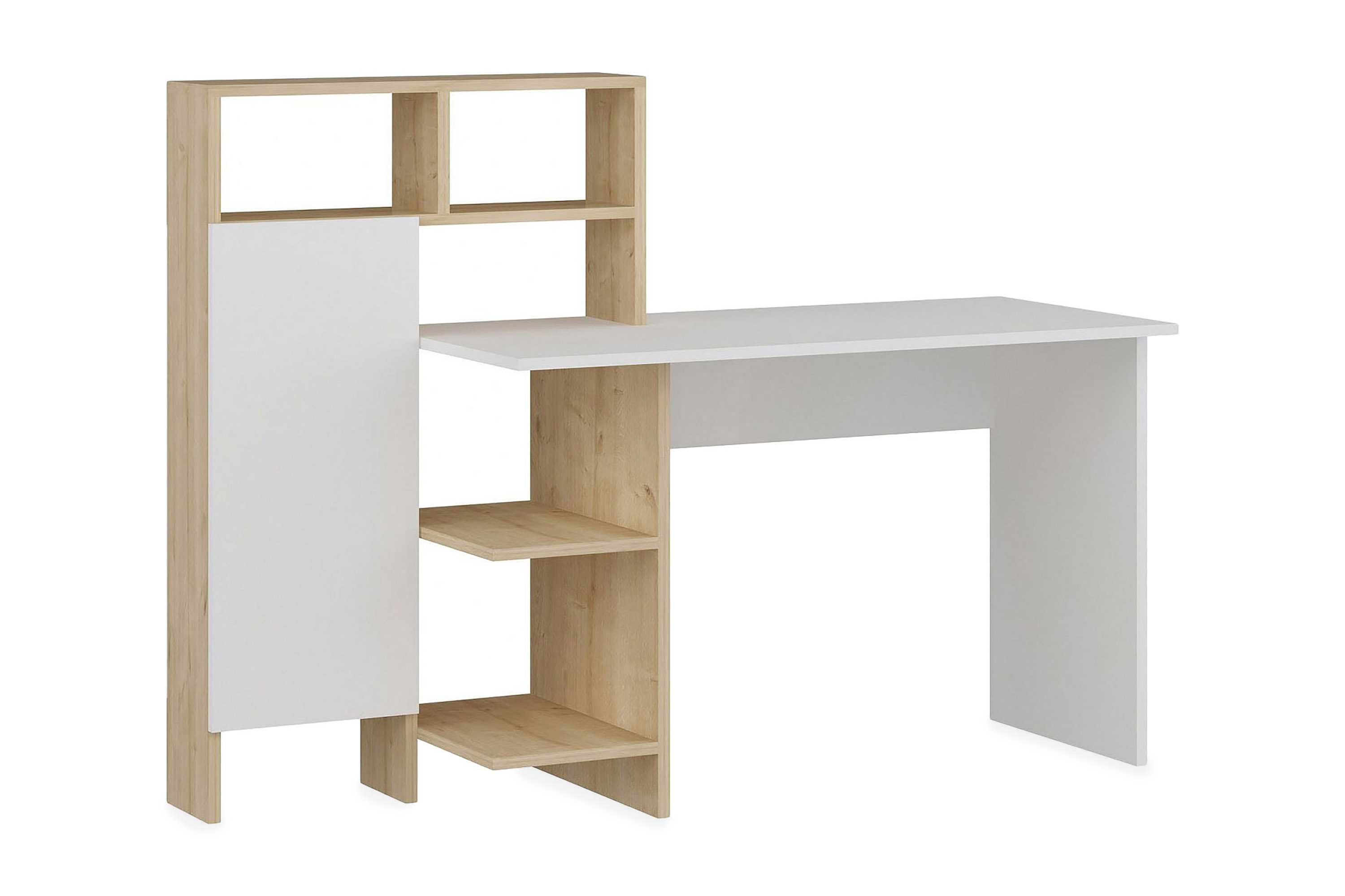 Skrivbord Halse 120 cm med Förvaring Hylla Ekfärg