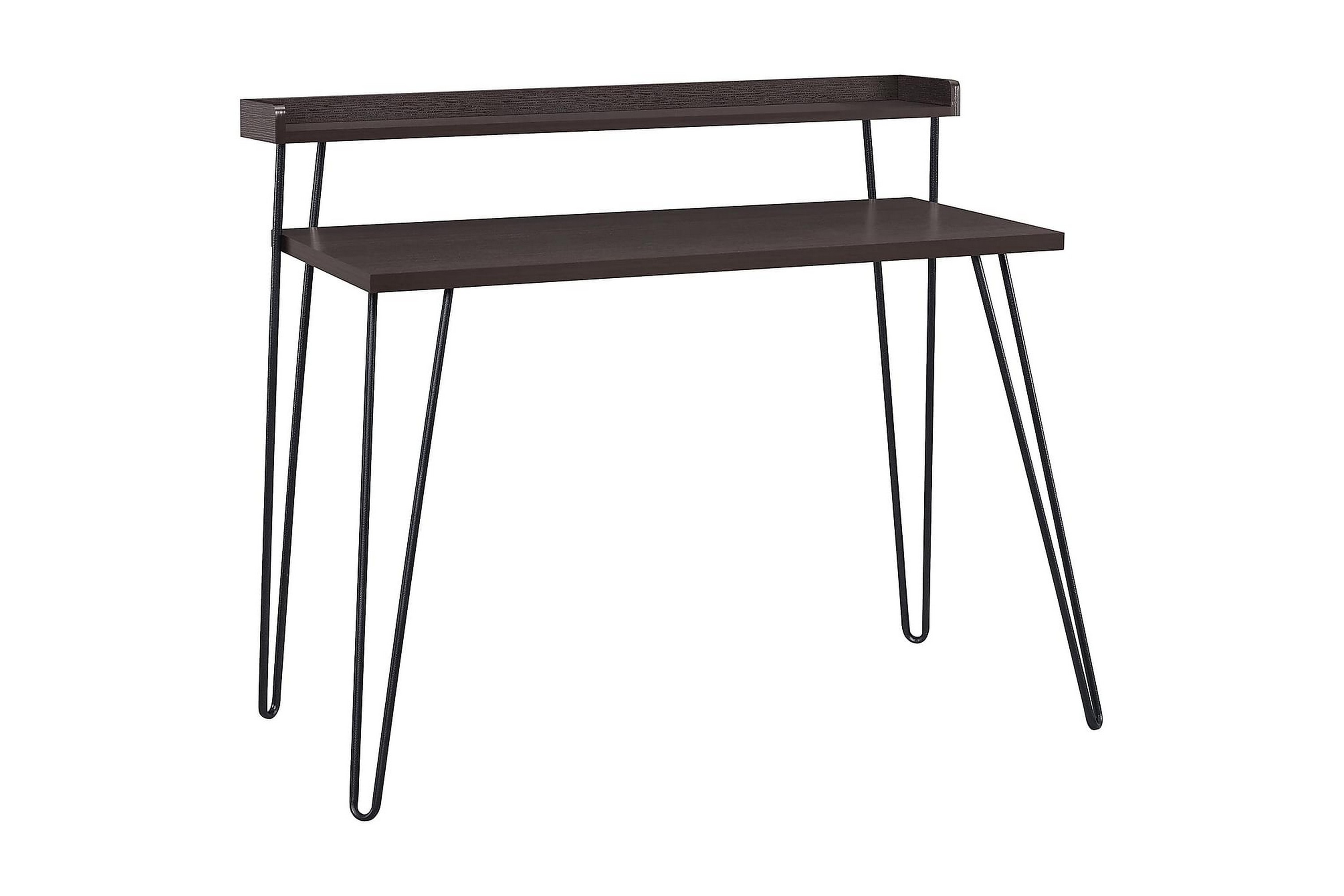 Skrivbord Haven 114 cm med Förvaring Hylla Espresso/Svart Dorel Home