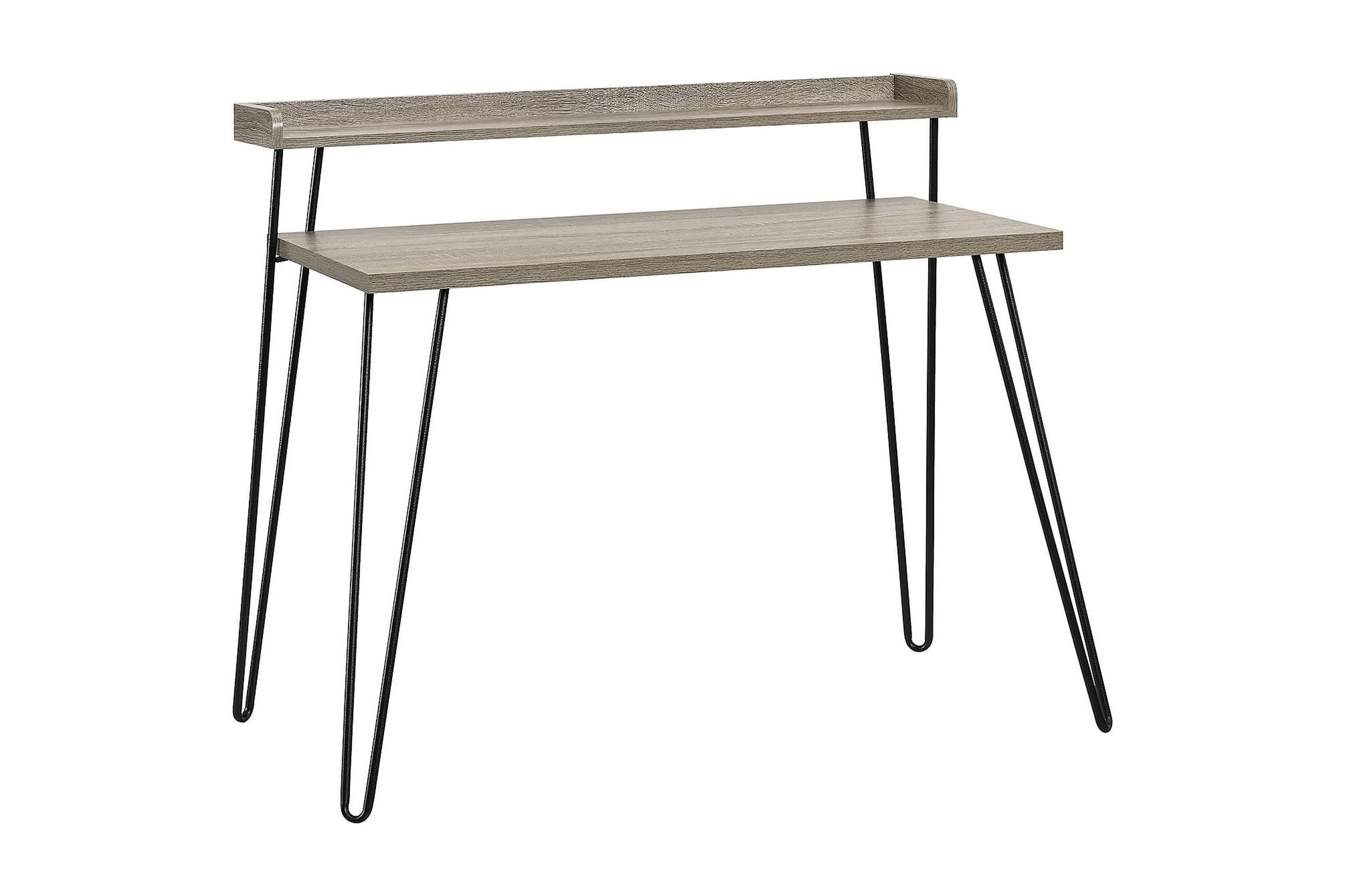 Skrivbord Haven 114 cm med Förvaring Hylla GråSvart Dorel Home