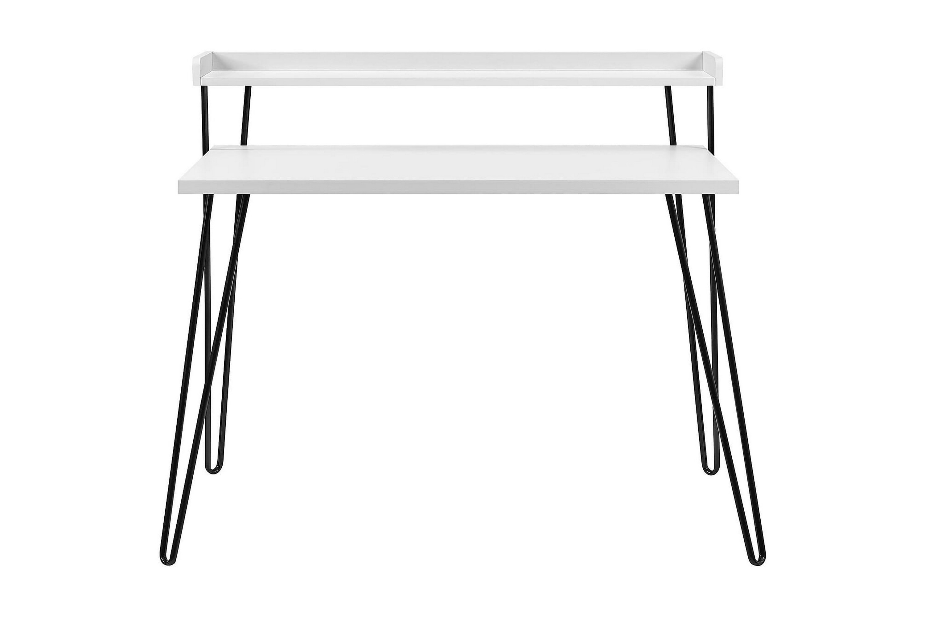 Skrivbord Haven 114 cm med Förvaring Hylla Vit/Svart Dorel Home