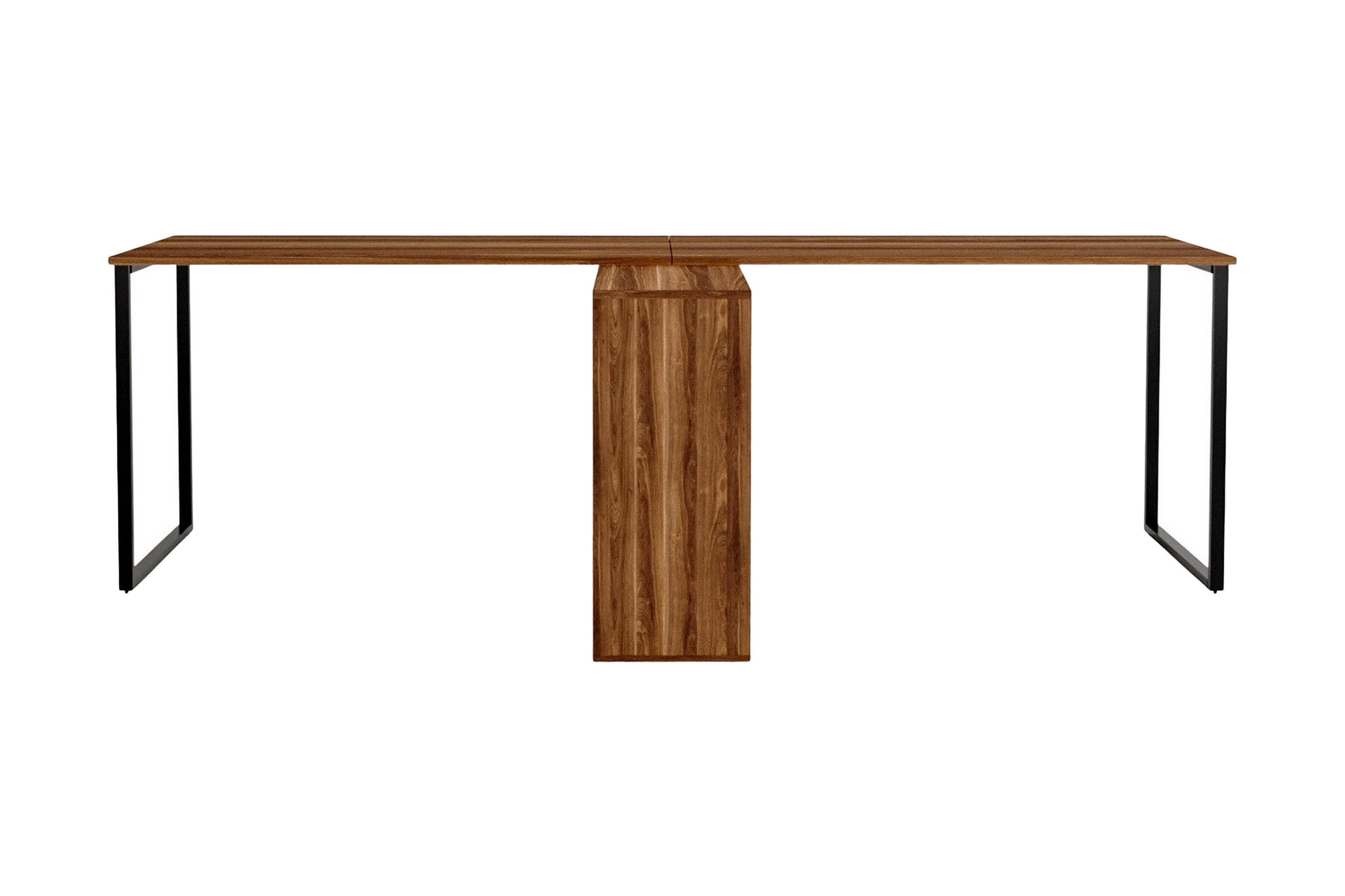 Skrivbord Lilya 240x72x240 cm Brun