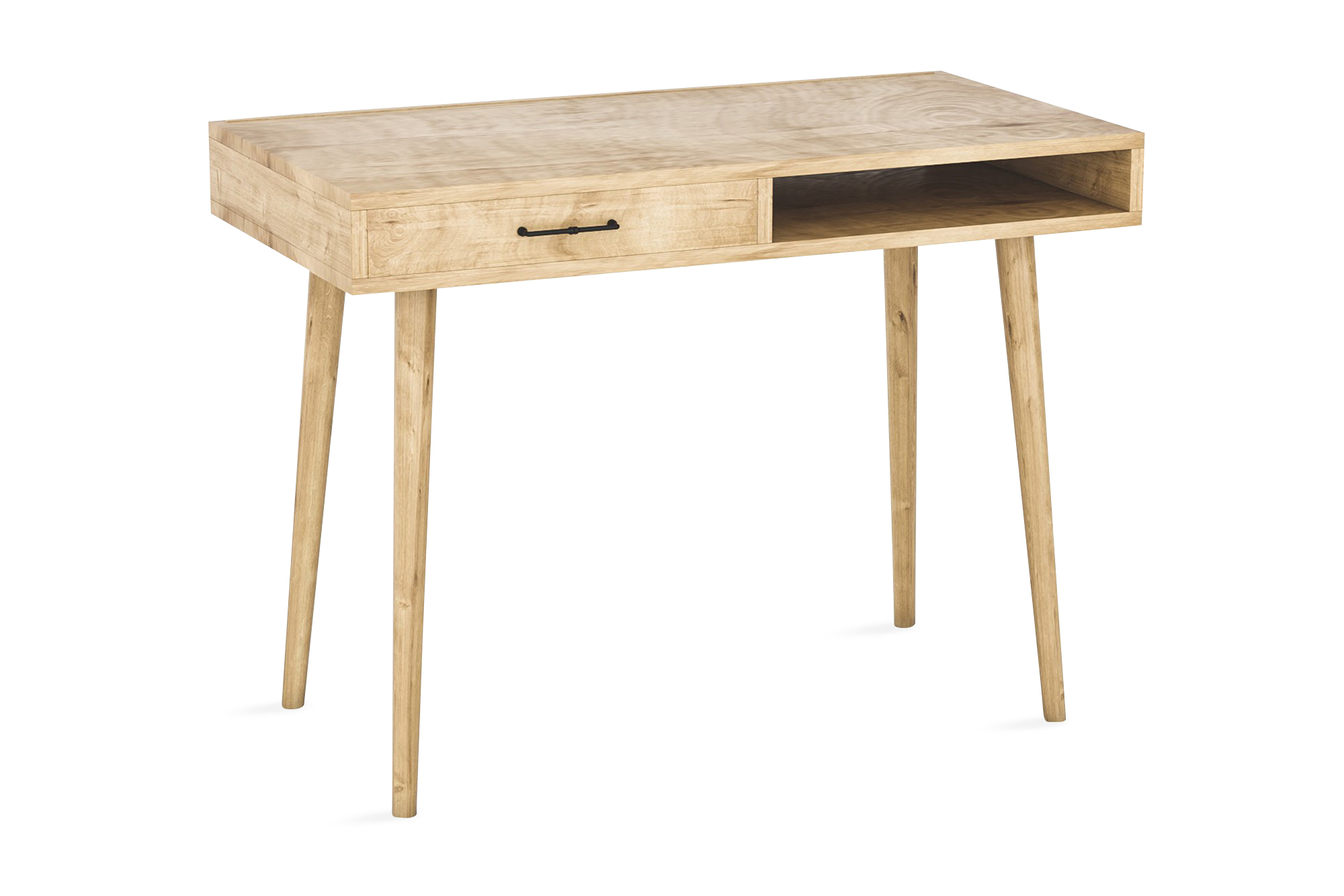 Skrivbord Lundtorp 105 cm med Förvaring Hylla Låda Brun