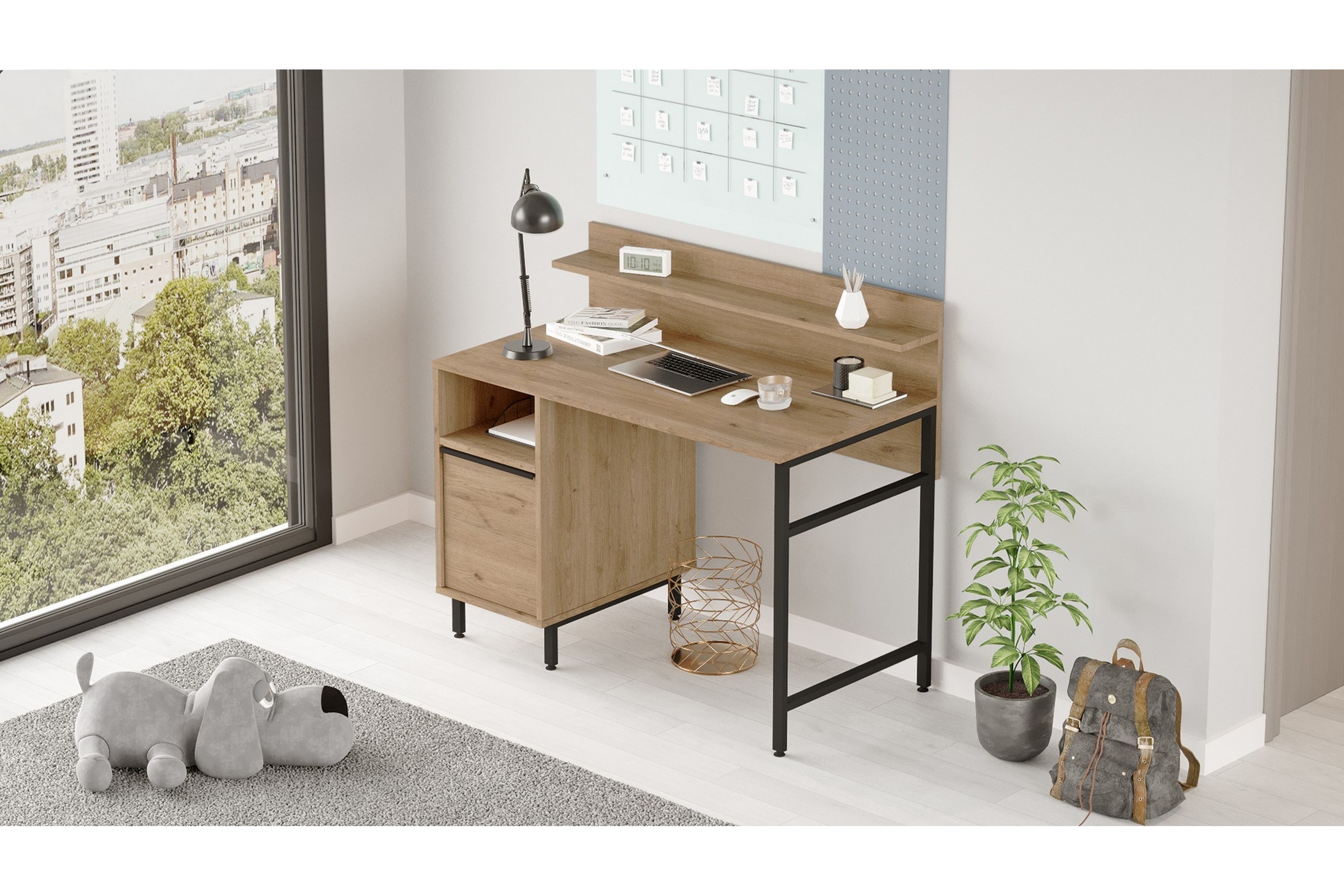 skrivbord munetoki 120 cm - valnöt