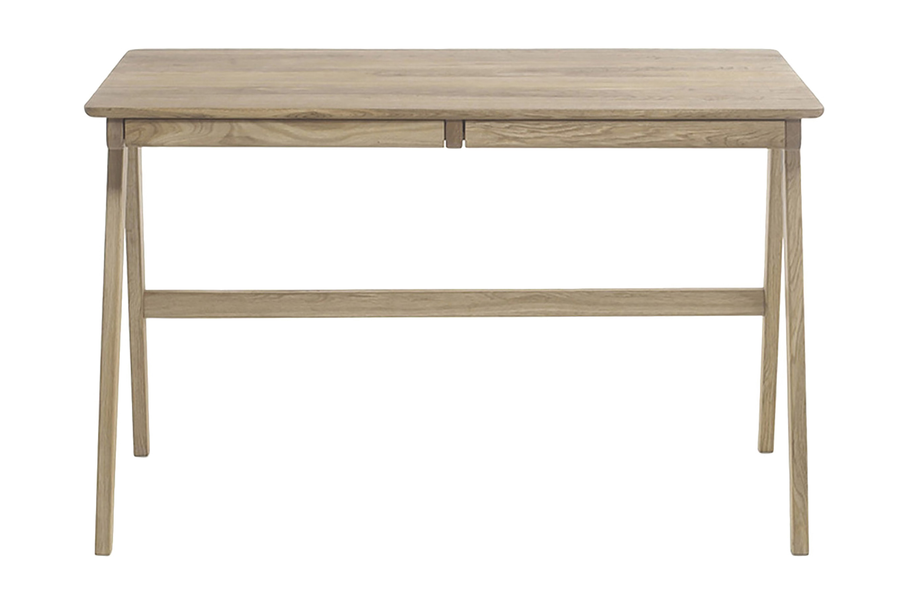 Skrivbord Rabon 120 cm med Förvaring 2 Lådor Massiv Ek