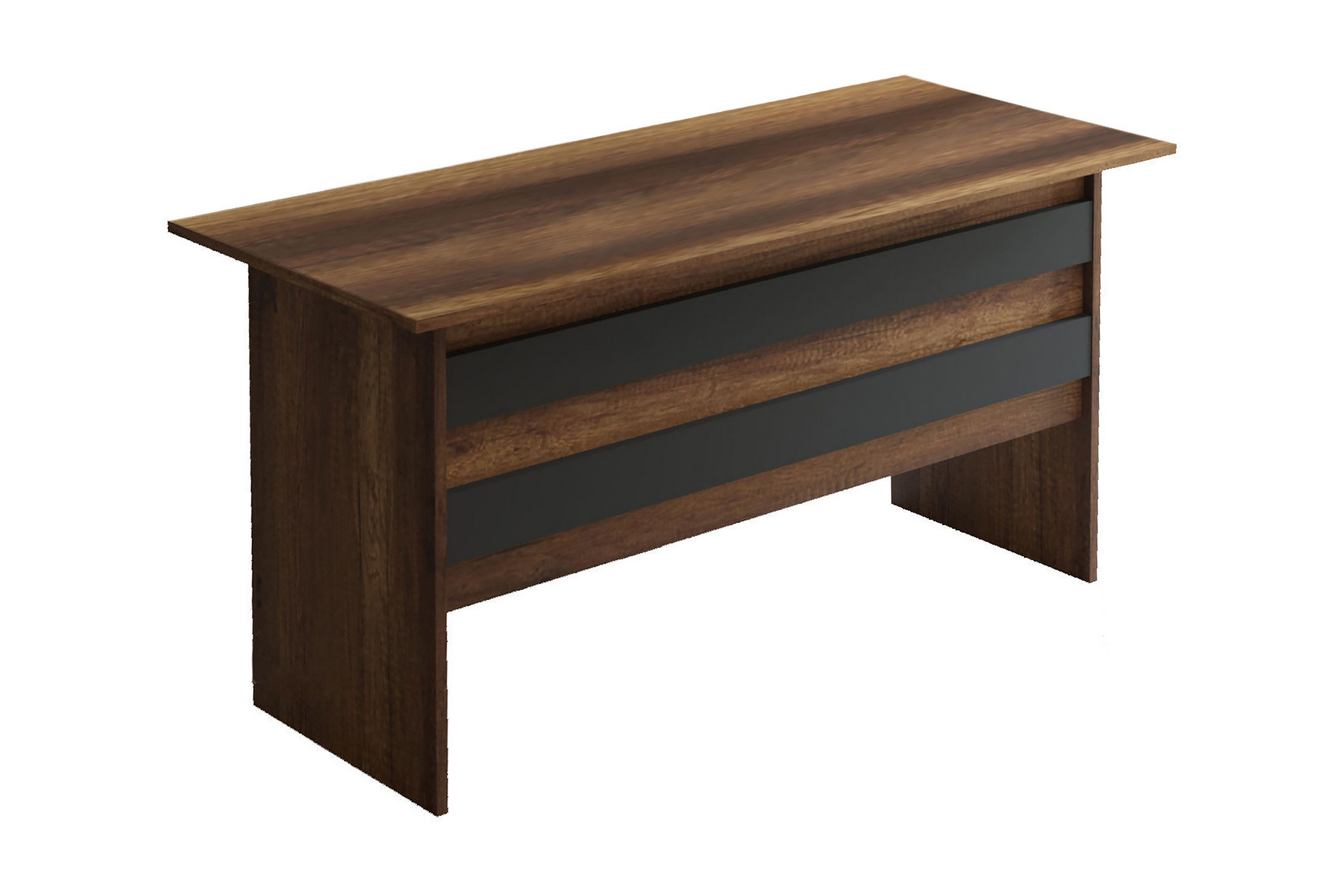 skrivbord tully 140 cm - teak/antracit