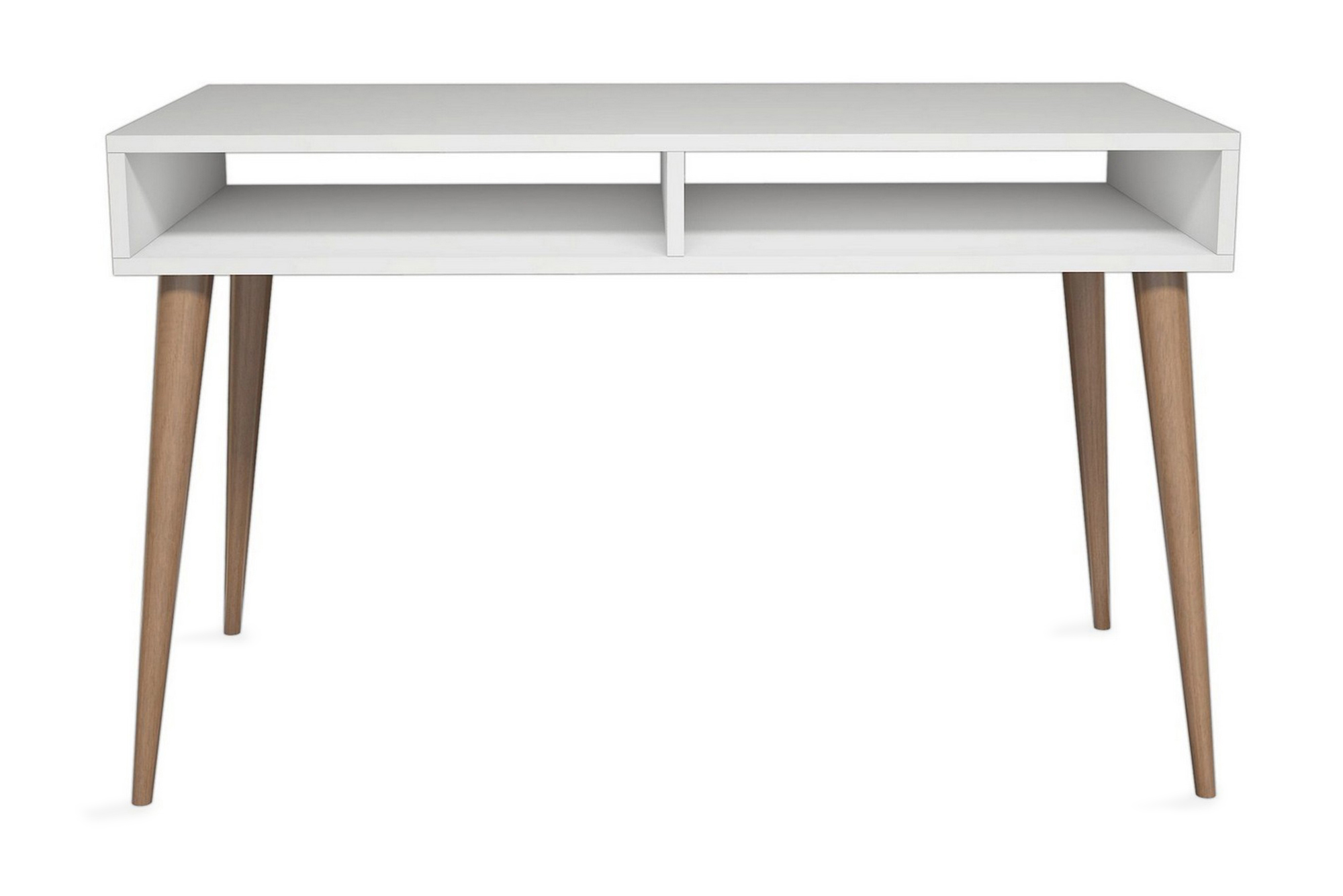 Skrivbord Tyrsberget 120 cm med Förvaring Hylla Vit/Natur