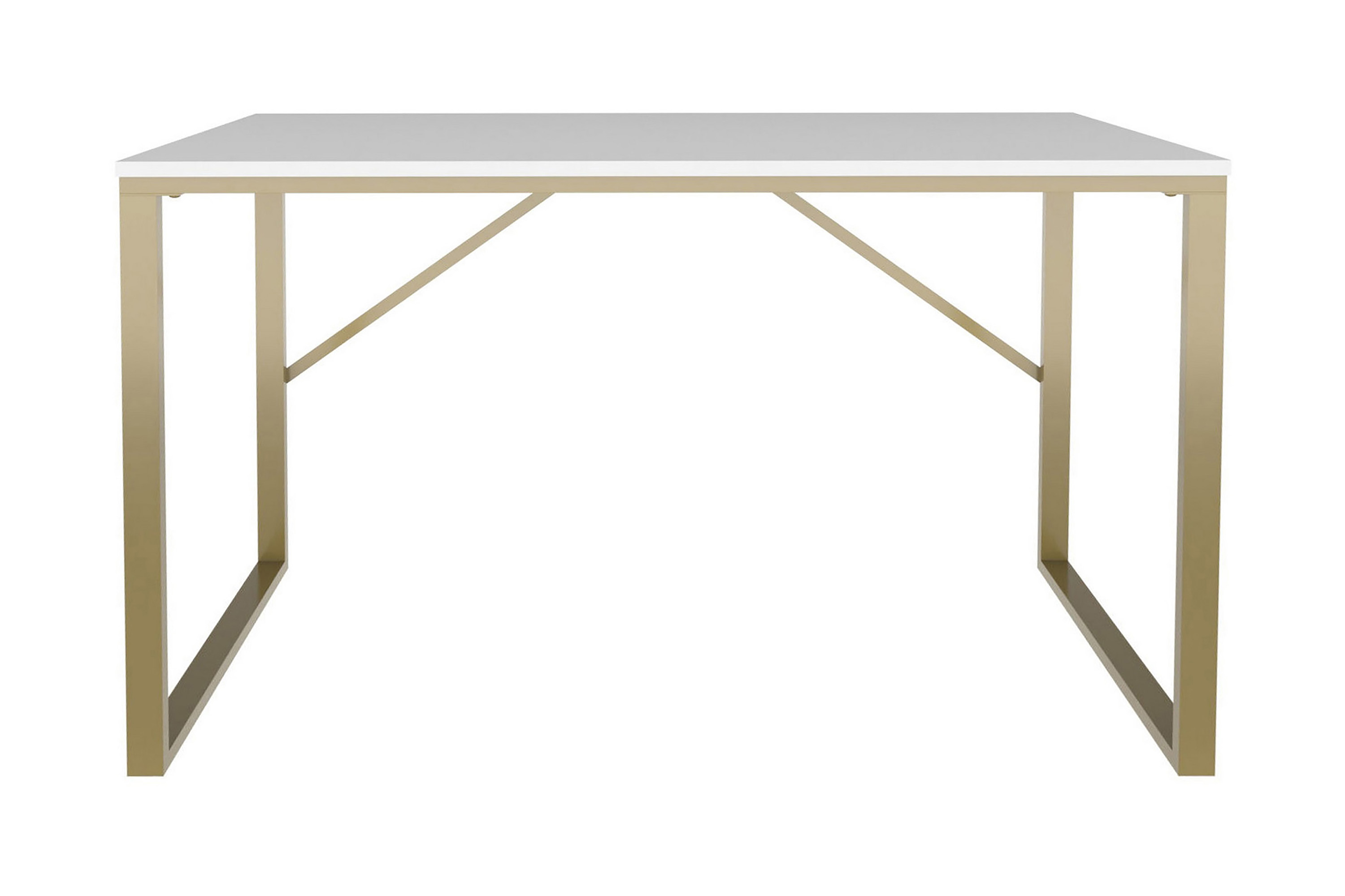 Skrivbord Wraphis 60x74x120 cm Guld/Vit