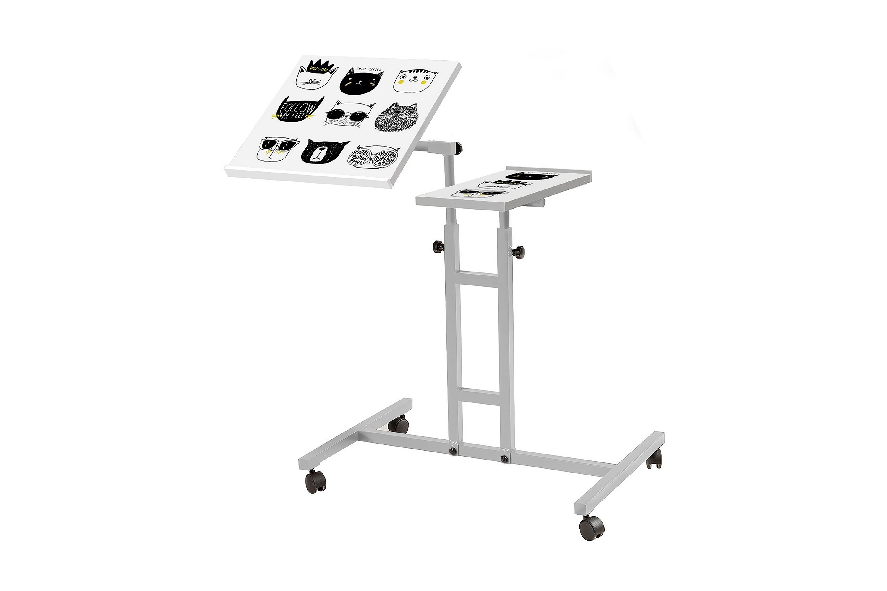Ståskrivbord Kendallynn 67 cm Katt Vit/Svart