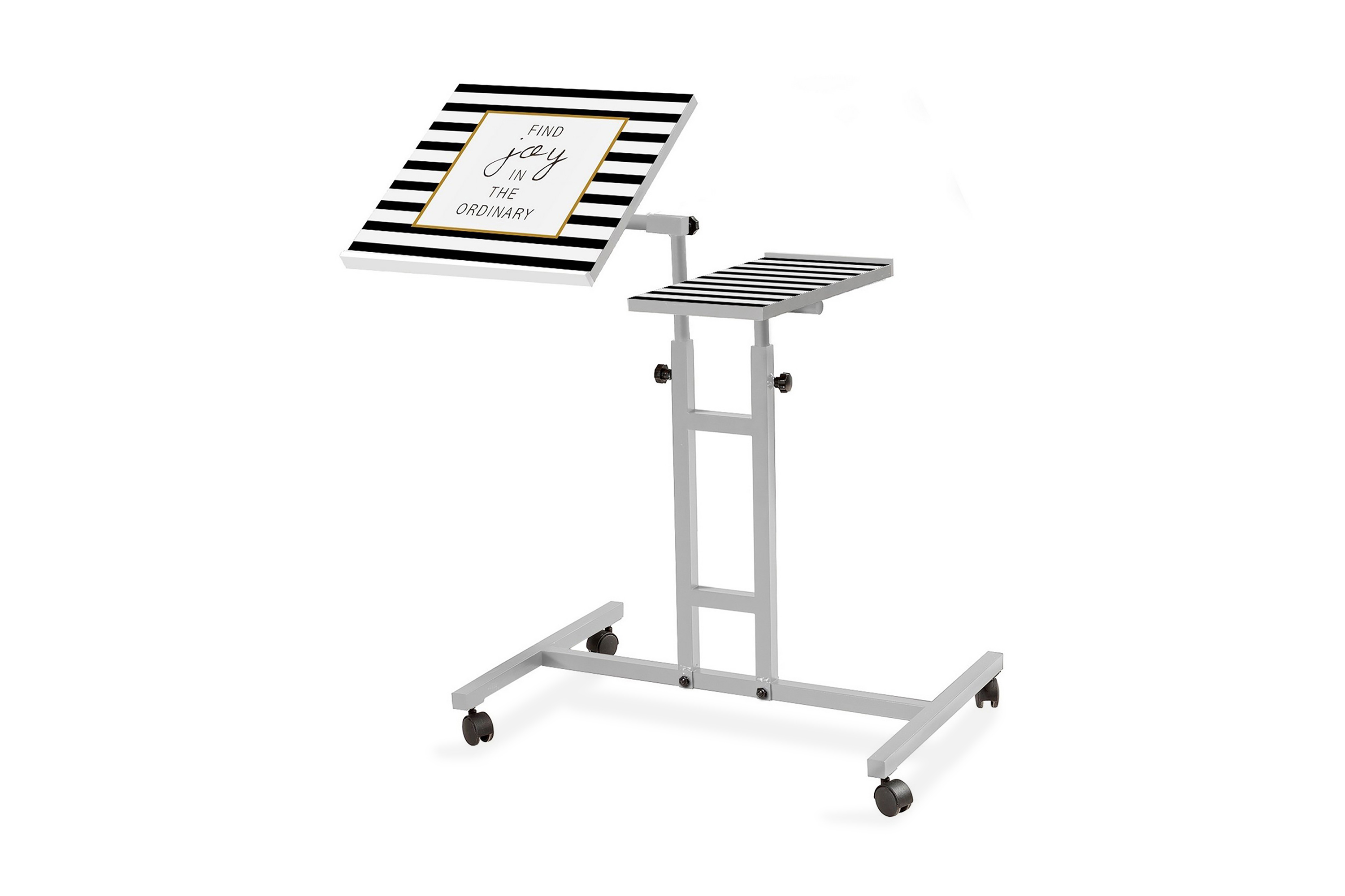 Ståskrivbord Villaluazo 67 cm Text Randig Vit