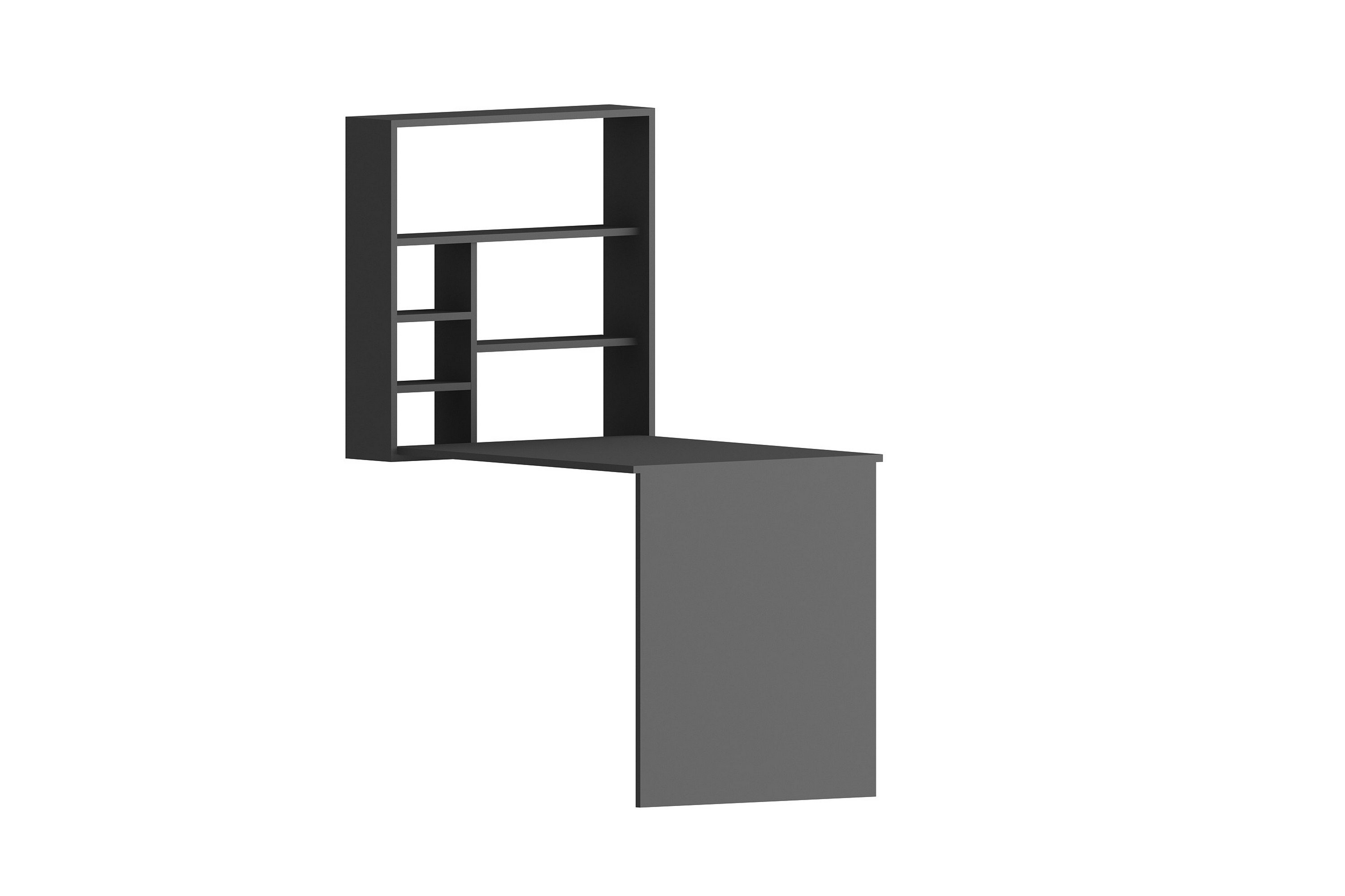 Väggskrivbord Mazirbe 59 cm med Förvaring Hylla Antracit