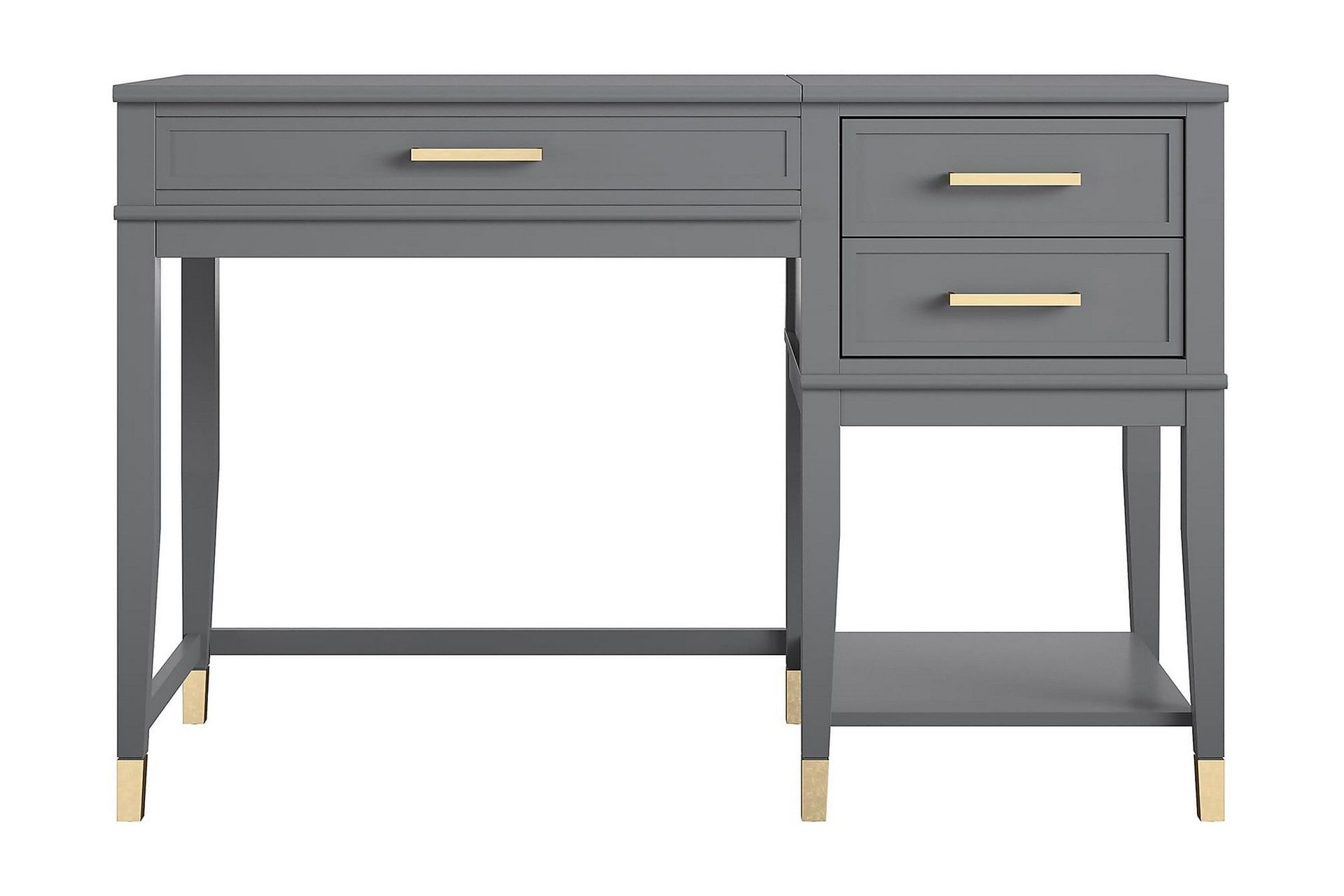 westerleigh höj-och sänkbart skrivbord 116 cm förvaring lådo - cosmoliving