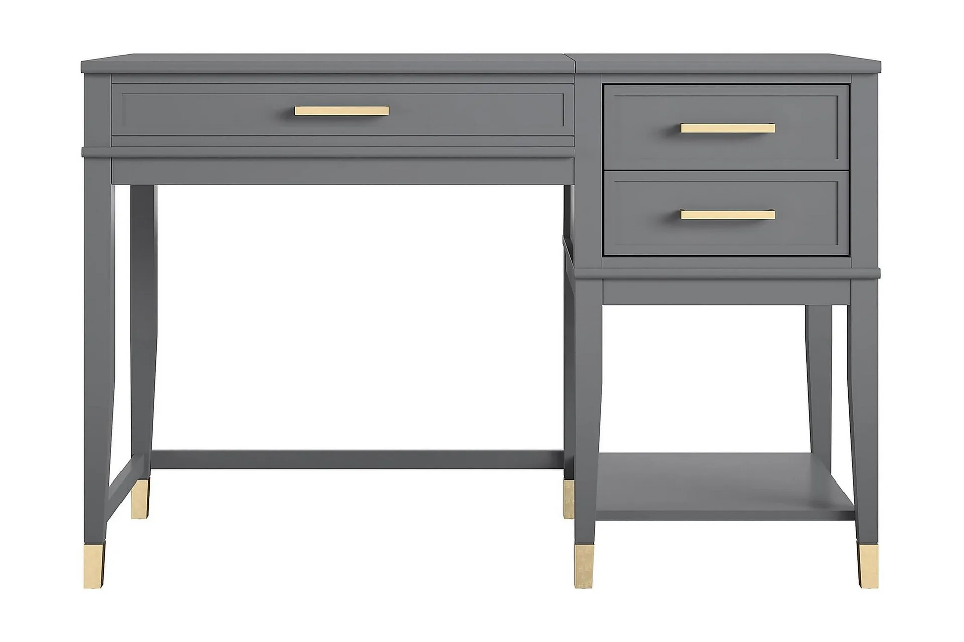 Westerleigh H&ouml;j-och S&auml;nkbart Skrivbord 116 cm F&ouml;rvaring L&aring;do - CosmoLiving