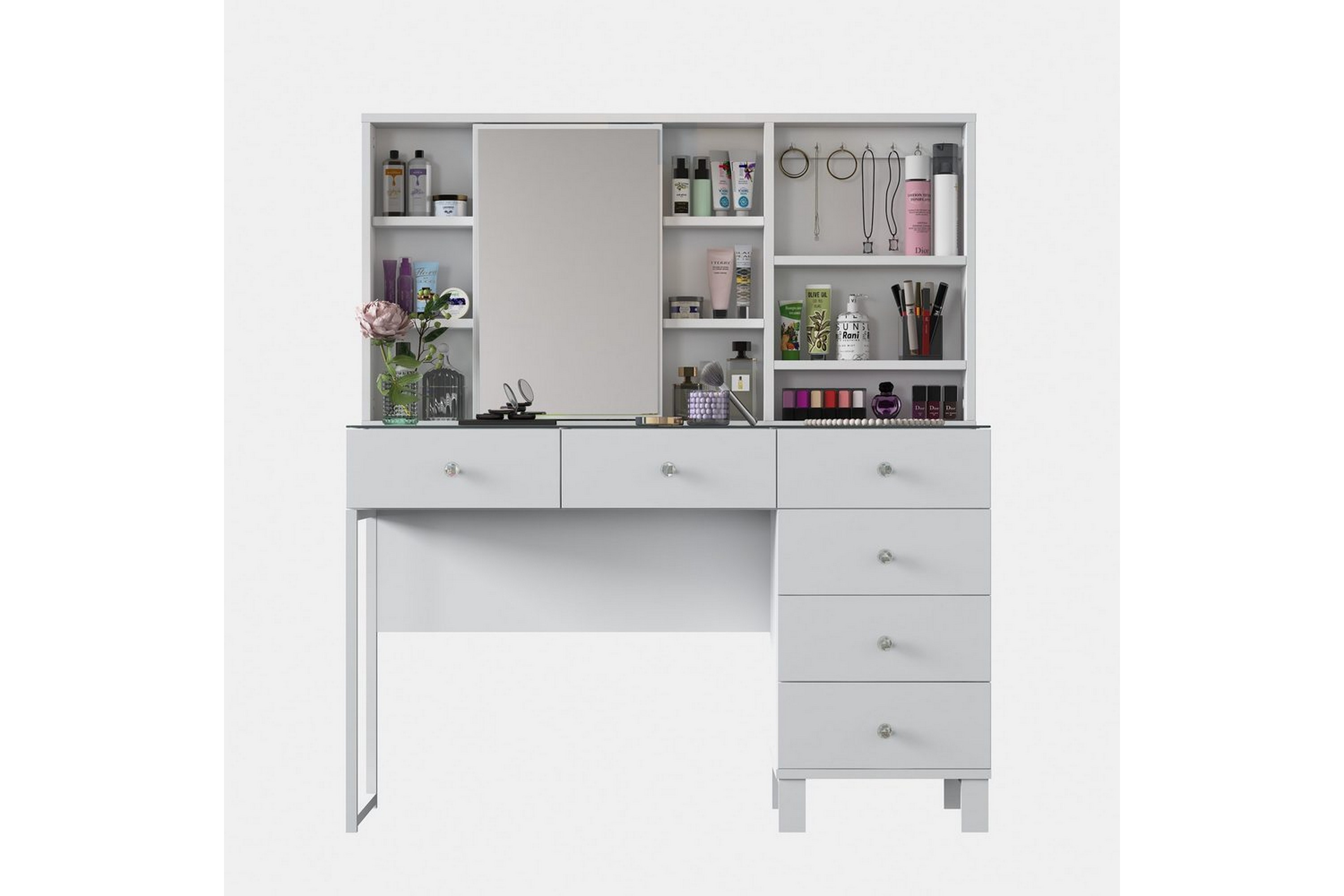 talros sminkbord 120 cm - vit