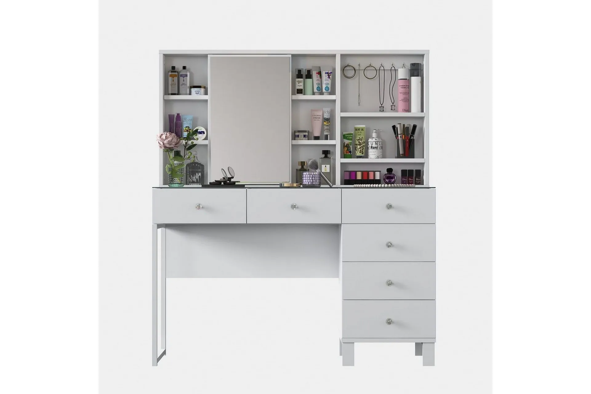 talros sminkbord 120 cm - vit