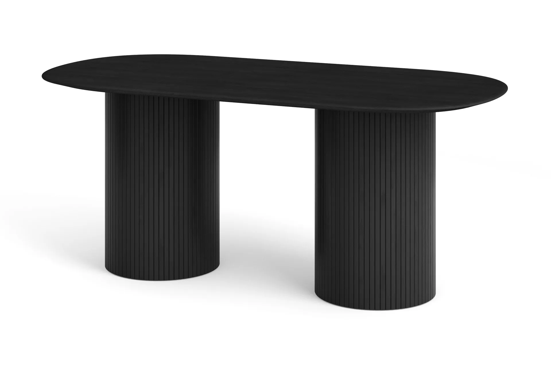Kopparbo Matbord Oval 180x90 cm Fan&eacute;r - Svart