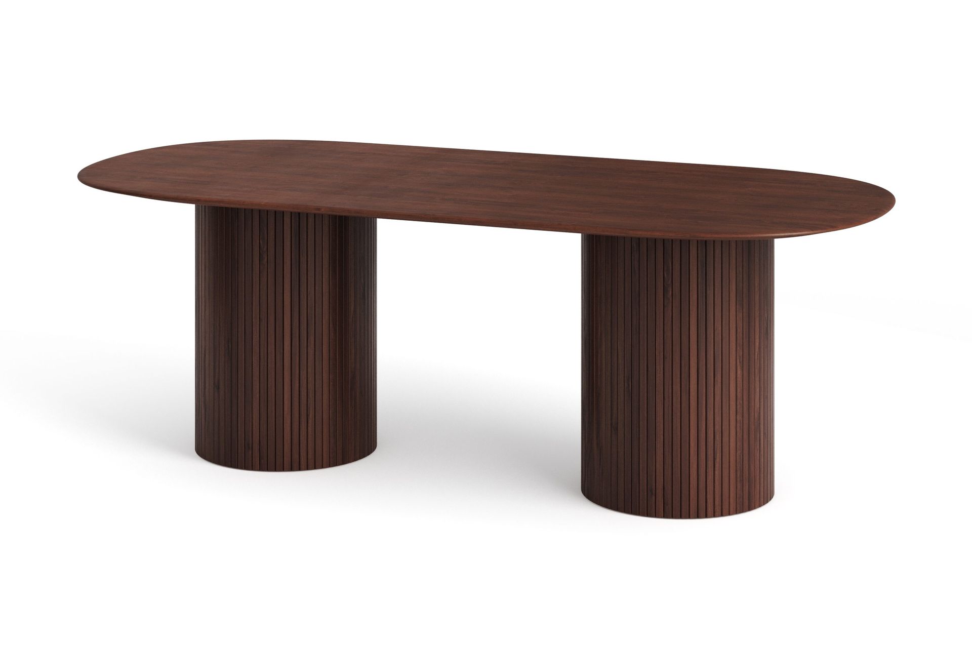 Kopparbo Matbord Oval 220x100 cm Fan&eacute;r - Valn&ouml;t