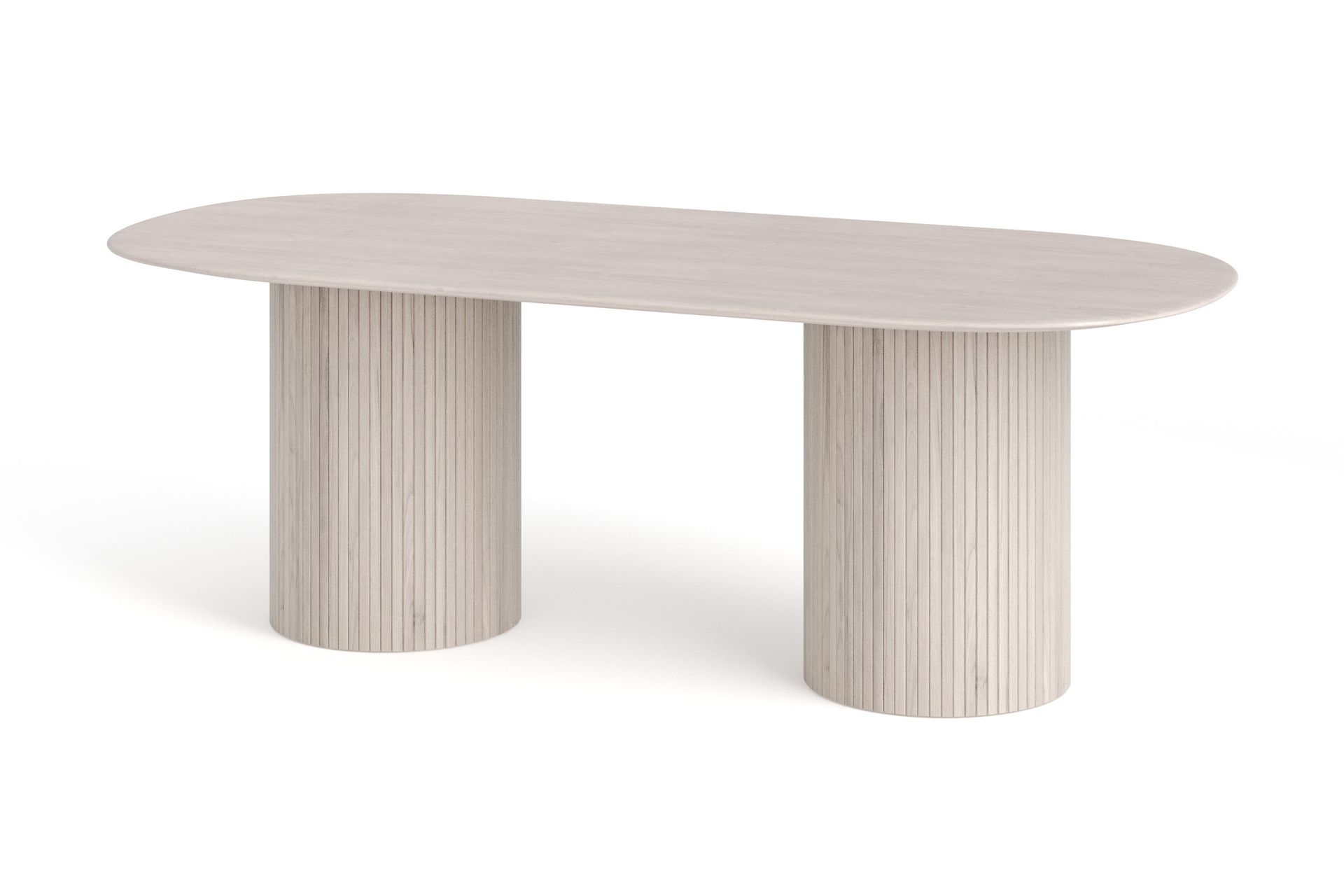 Kopparbo Matbord Oval 220x100 cm Fan&eacute;r - Vitlaserat