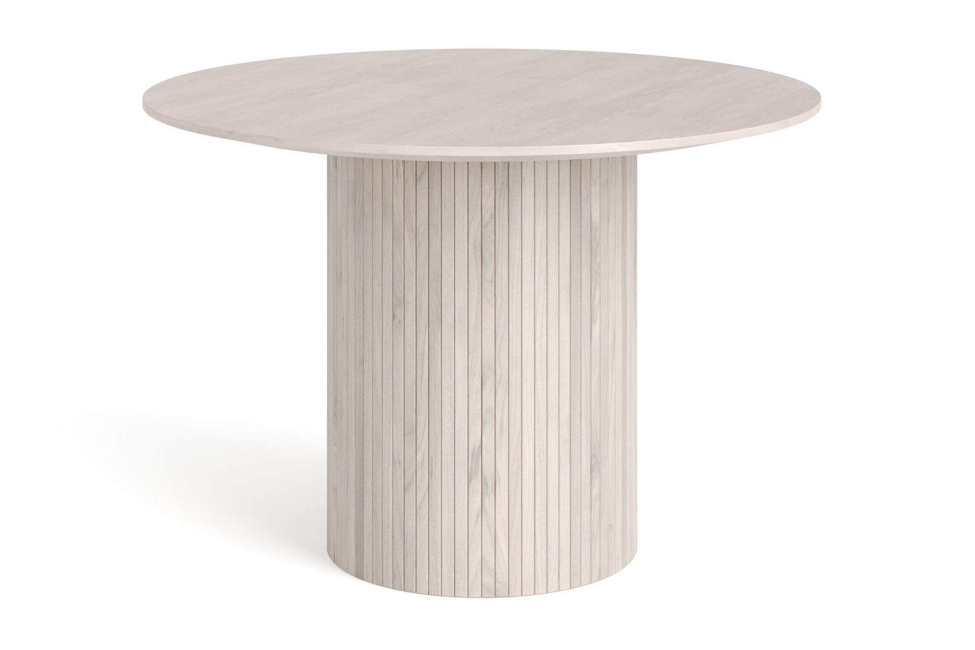 Kopparbo Runt Matbord 110 cm Fanér - Vitlaserat