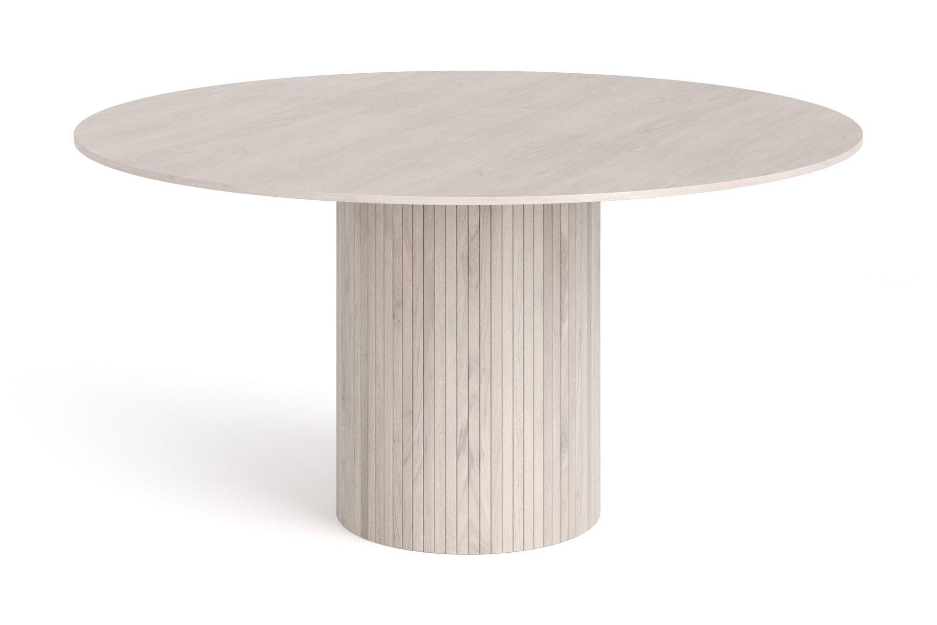 Kopparbo Runt Matbord 150 cm Fanér - Vitlaserat