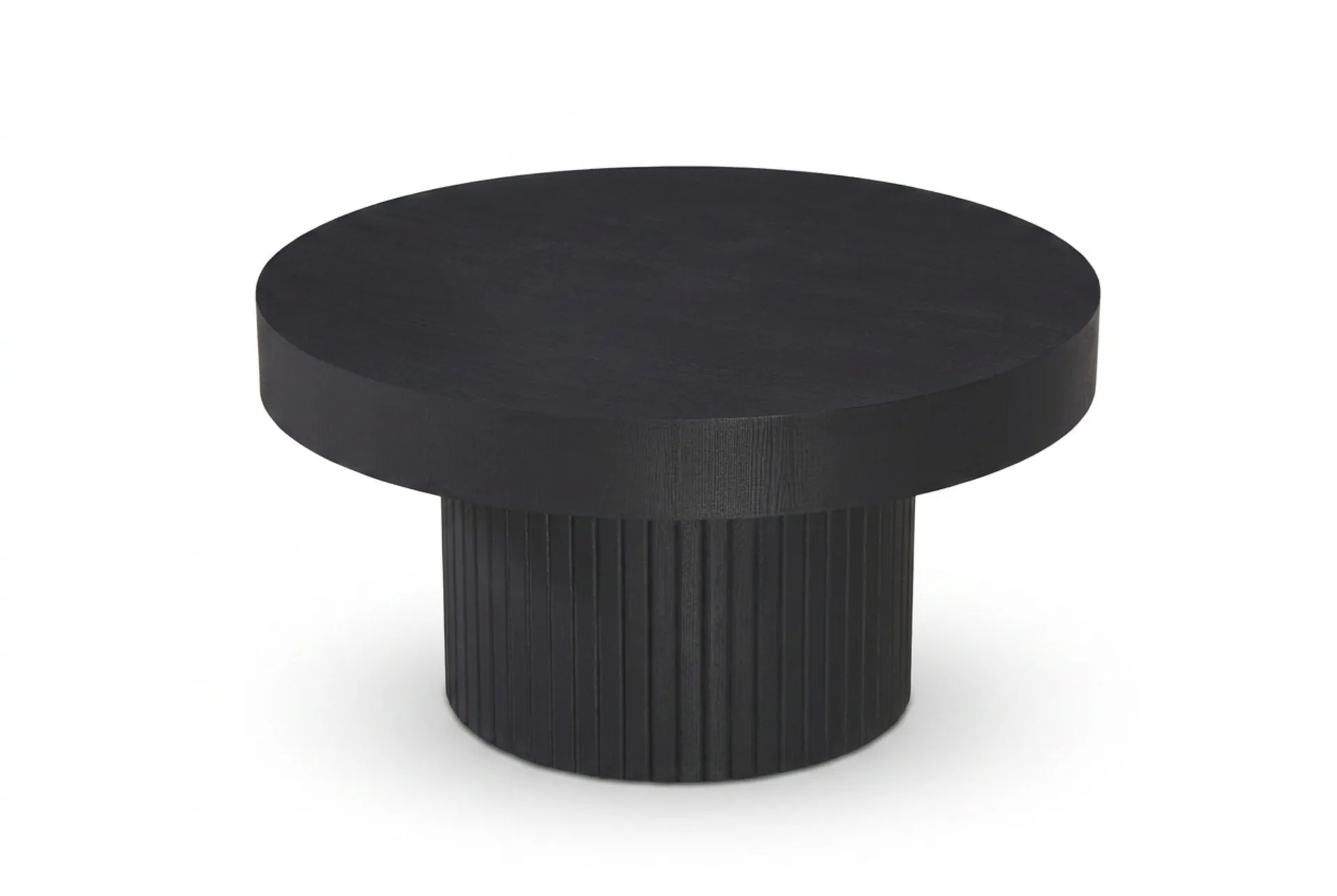 Kopparbo Soffbord Rund 85 cm tjock bordsskiva - Svartlaserad ek