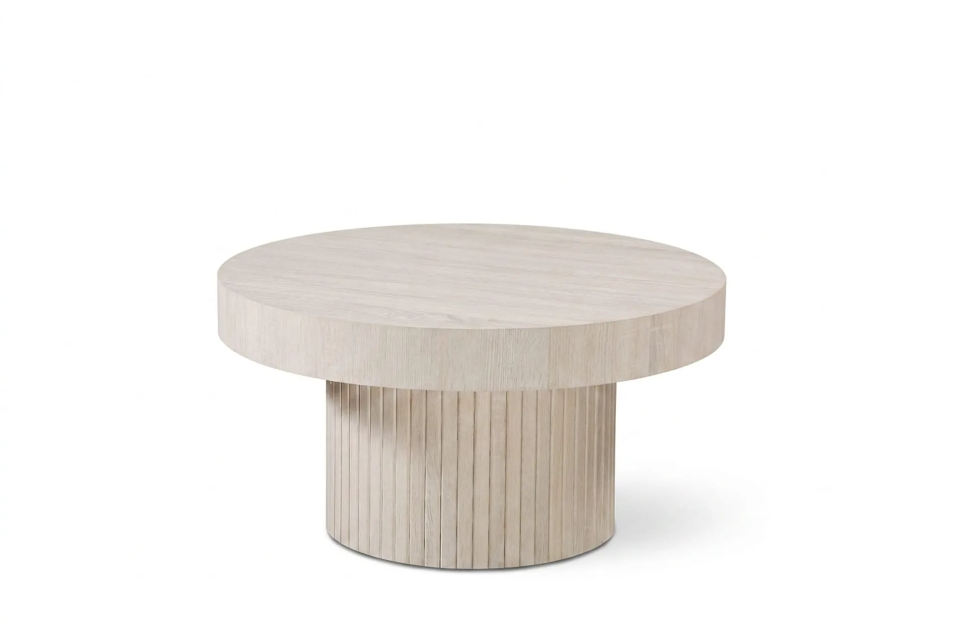 Kopparbo Soffbord Rund 85 cm tjock bordsskiva - Vitlaserad