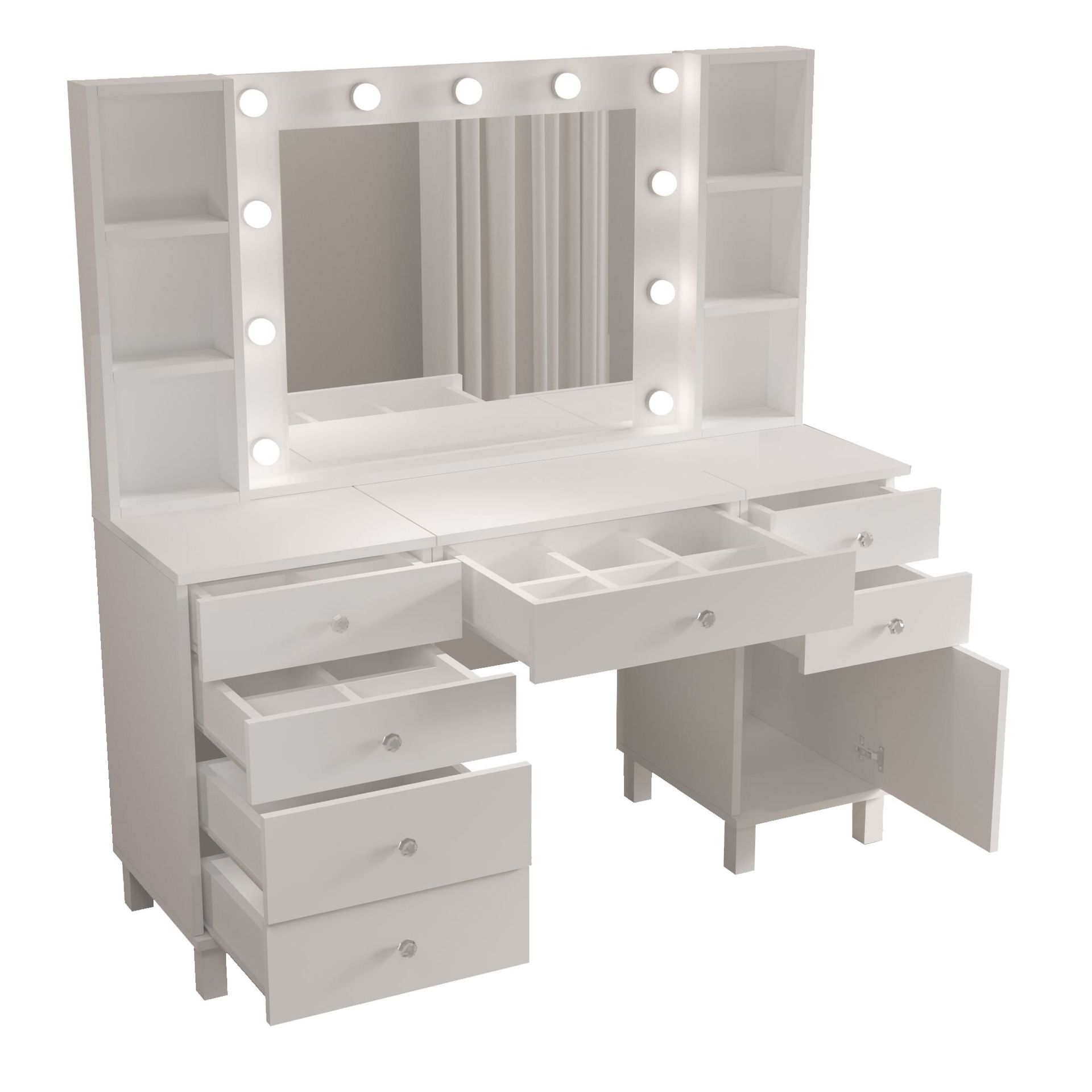 Koren Sminkbord 139,9x147x139,9 cm - Vit
