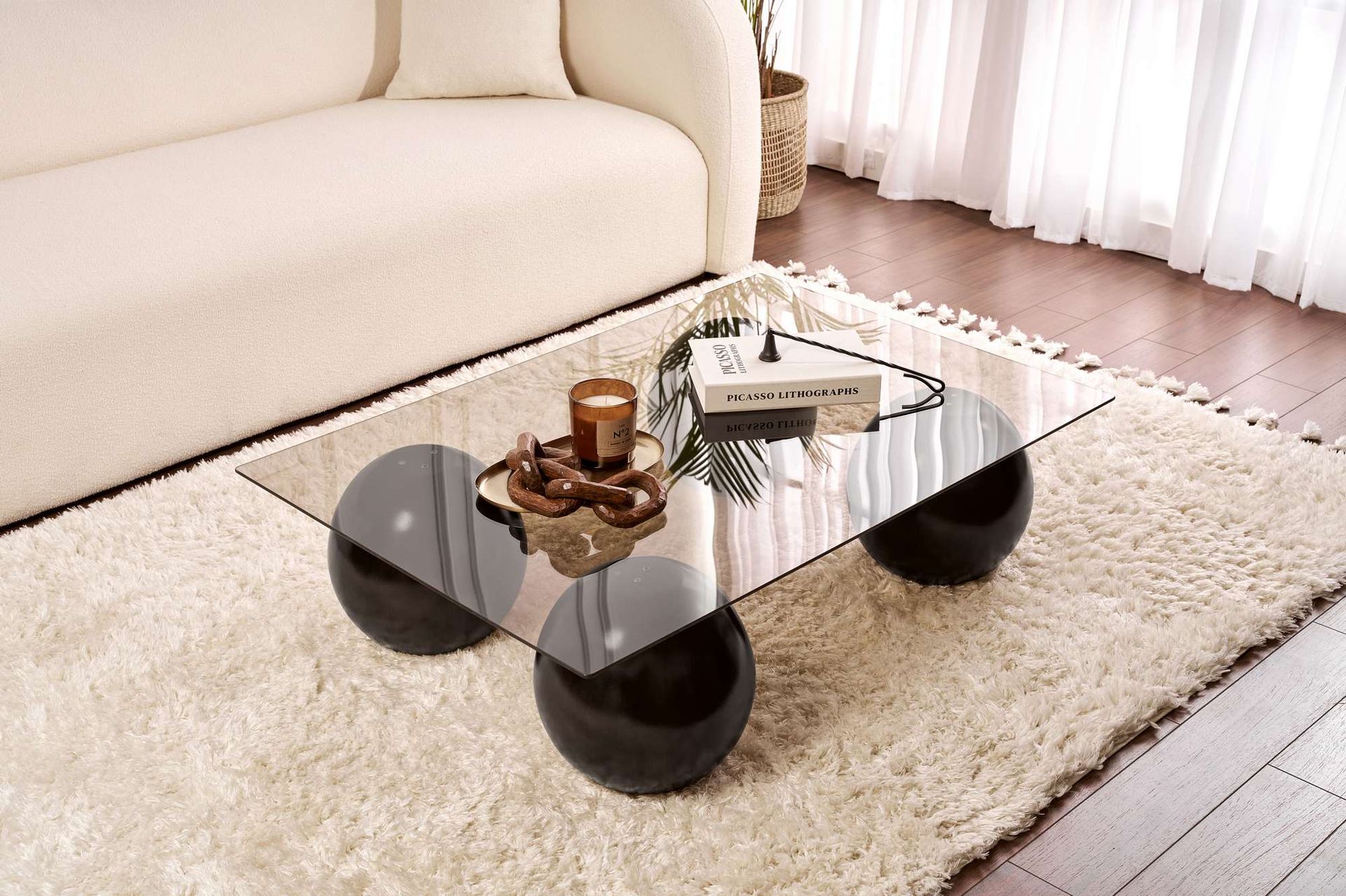 Koushik Soffbord 110 cm - Svart och brons