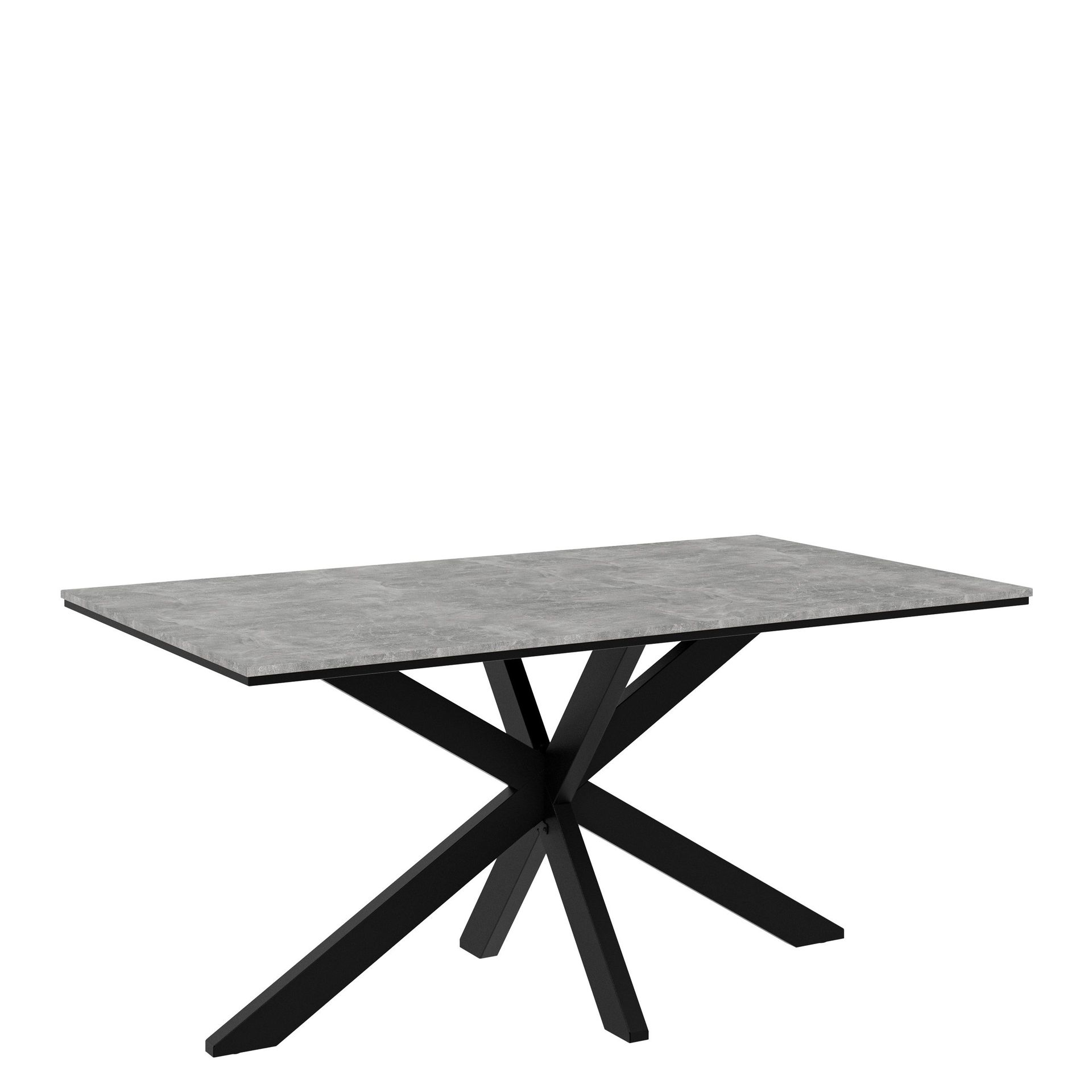 Kovrel Matbord 160 Rektangul&auml;r - Svart/Gr&aring;