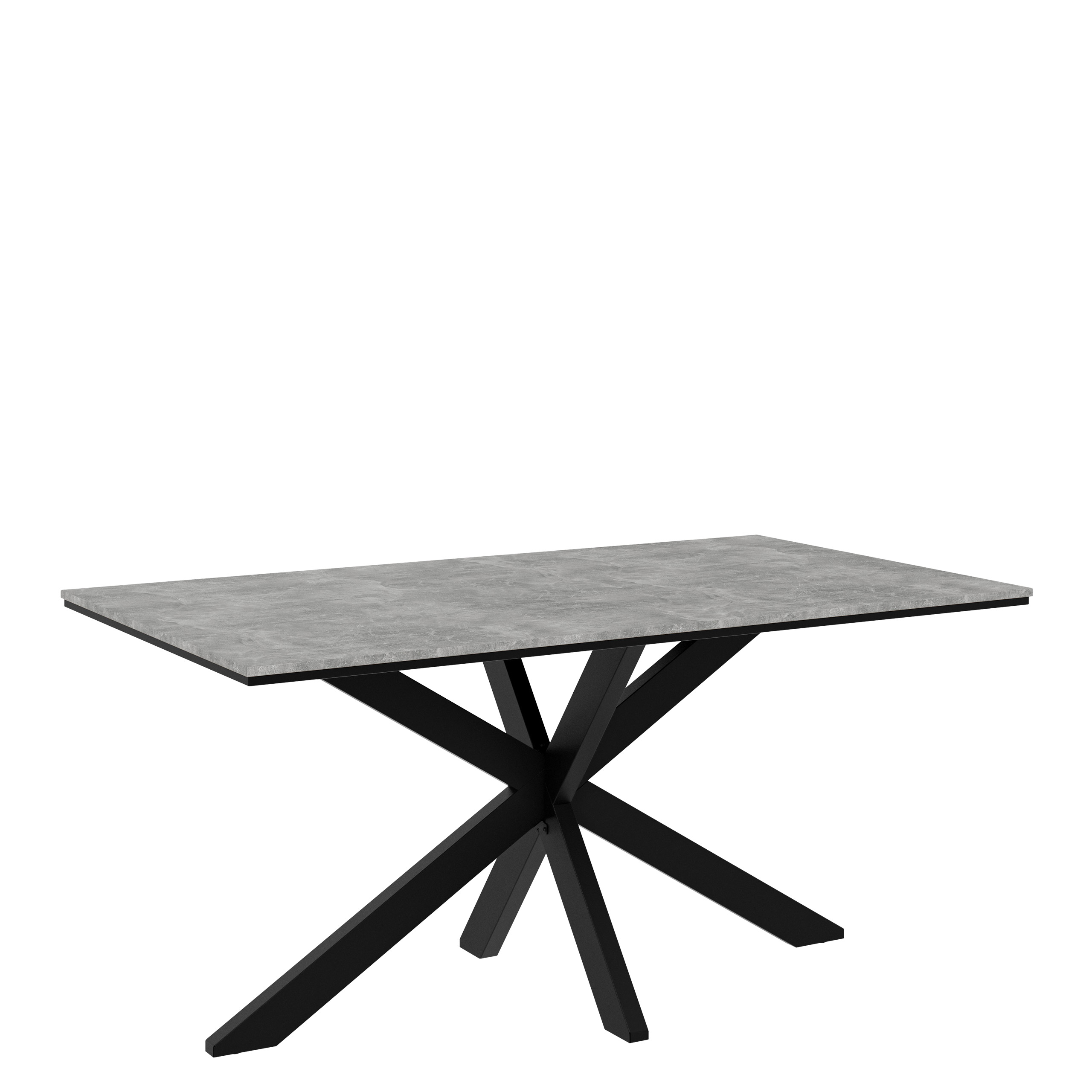 kovrel matbord 160 rektangulär - svart/grå